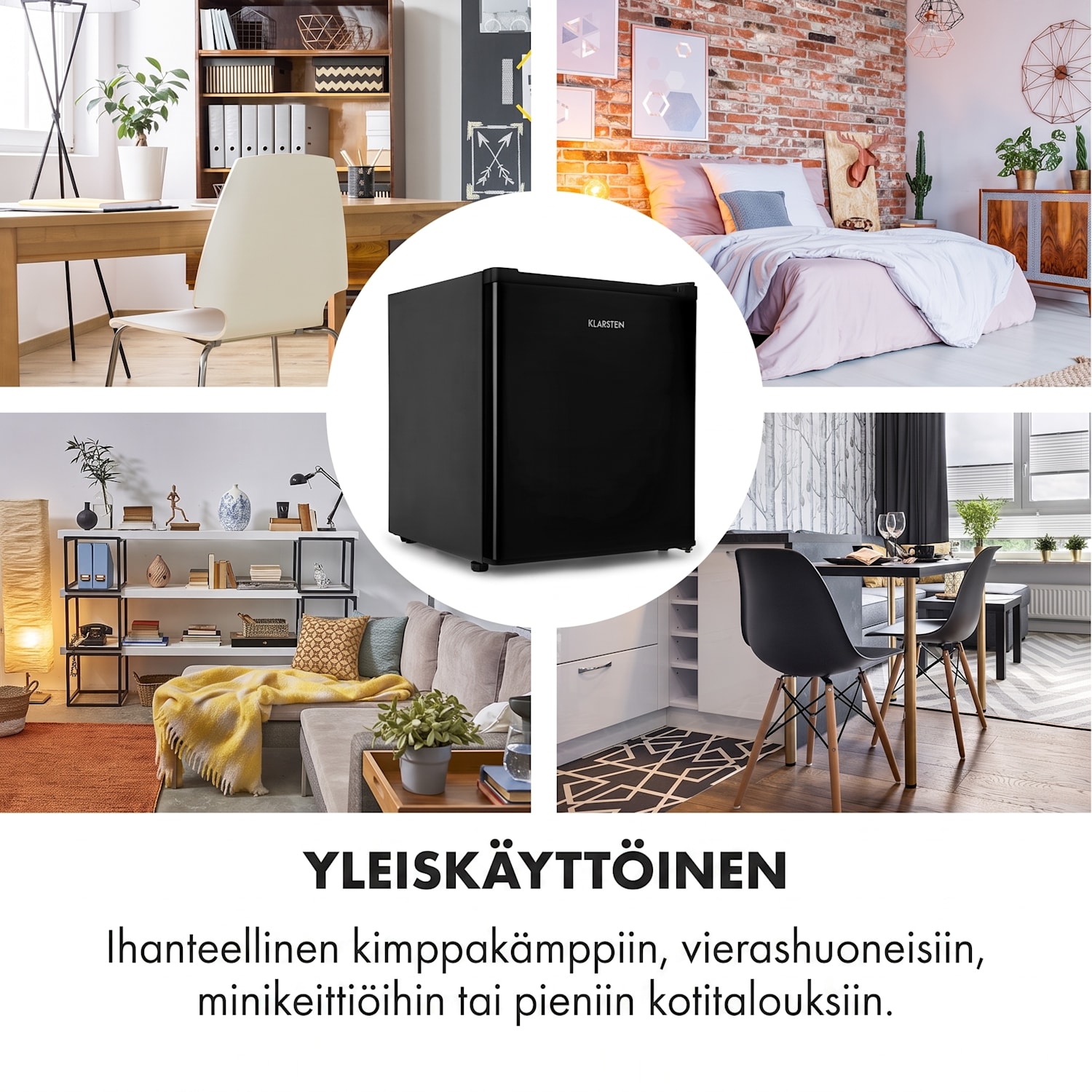 Garfield Eco minipakastin, A++, 4 tähden, 34 litraa, kompakti Musta