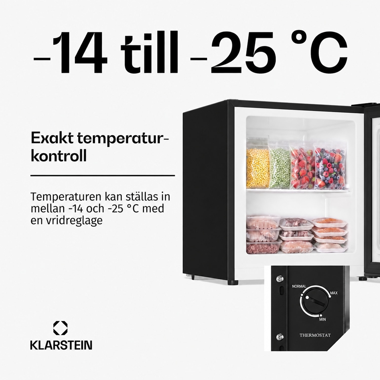 Garfield Eco minifrysskåp 4-stjärnigt 34 liter kompakt Svart