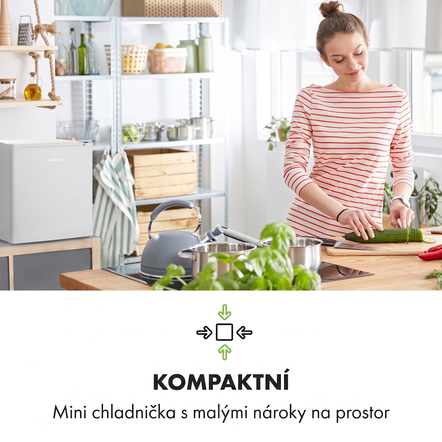 Snoopy Eco, mini lednice, 41 l, mrazící prostor, energetická třída E, 39 dB, bílá Bílá