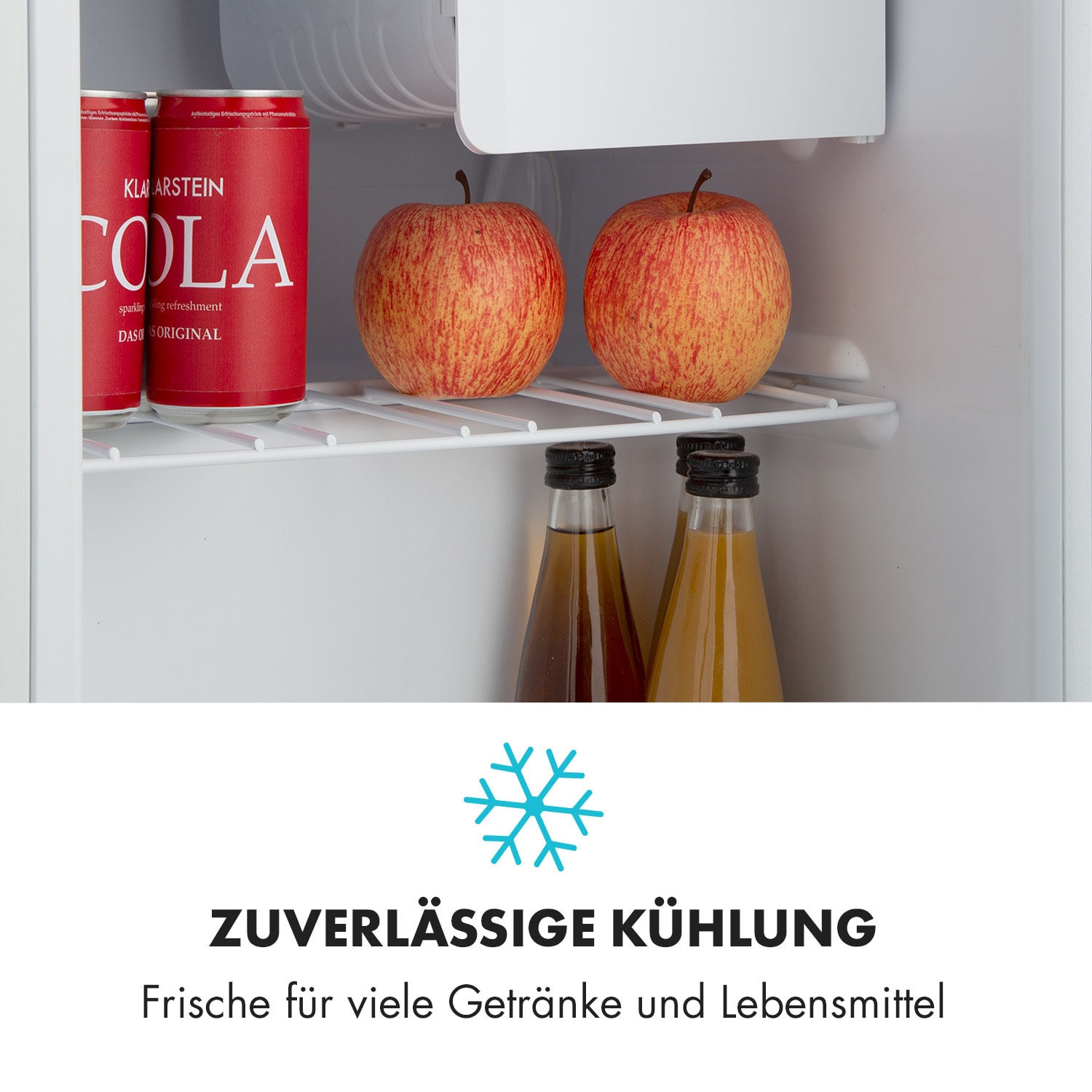 Snoopy Eco Mini-Kühlschrank mit Gefrierfach 41 Liter 39dB Weiß