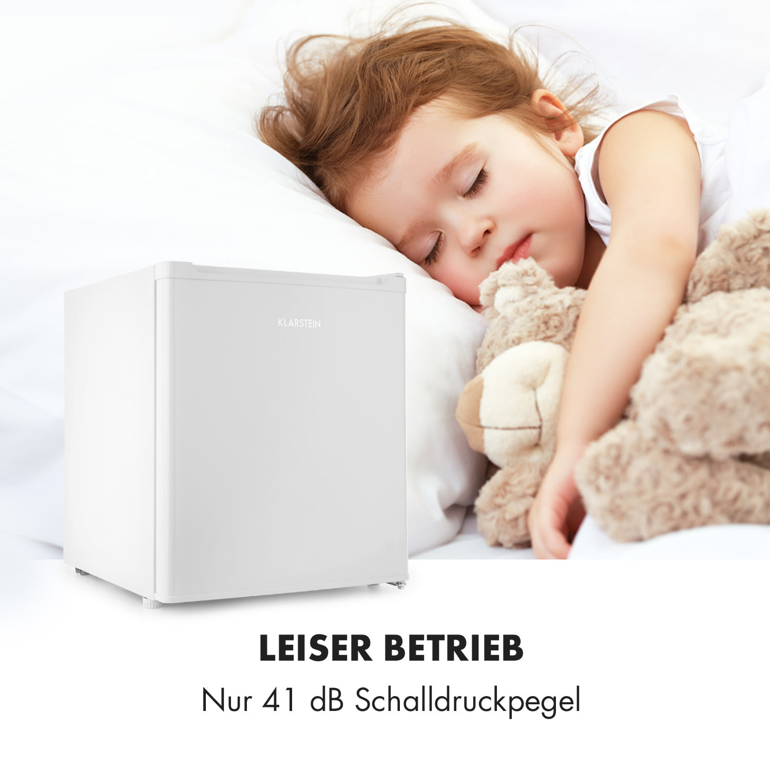 Snoopy Eco Mini-Kühlschrank mit Gefrierfach 41 Liter 39dB Weiß