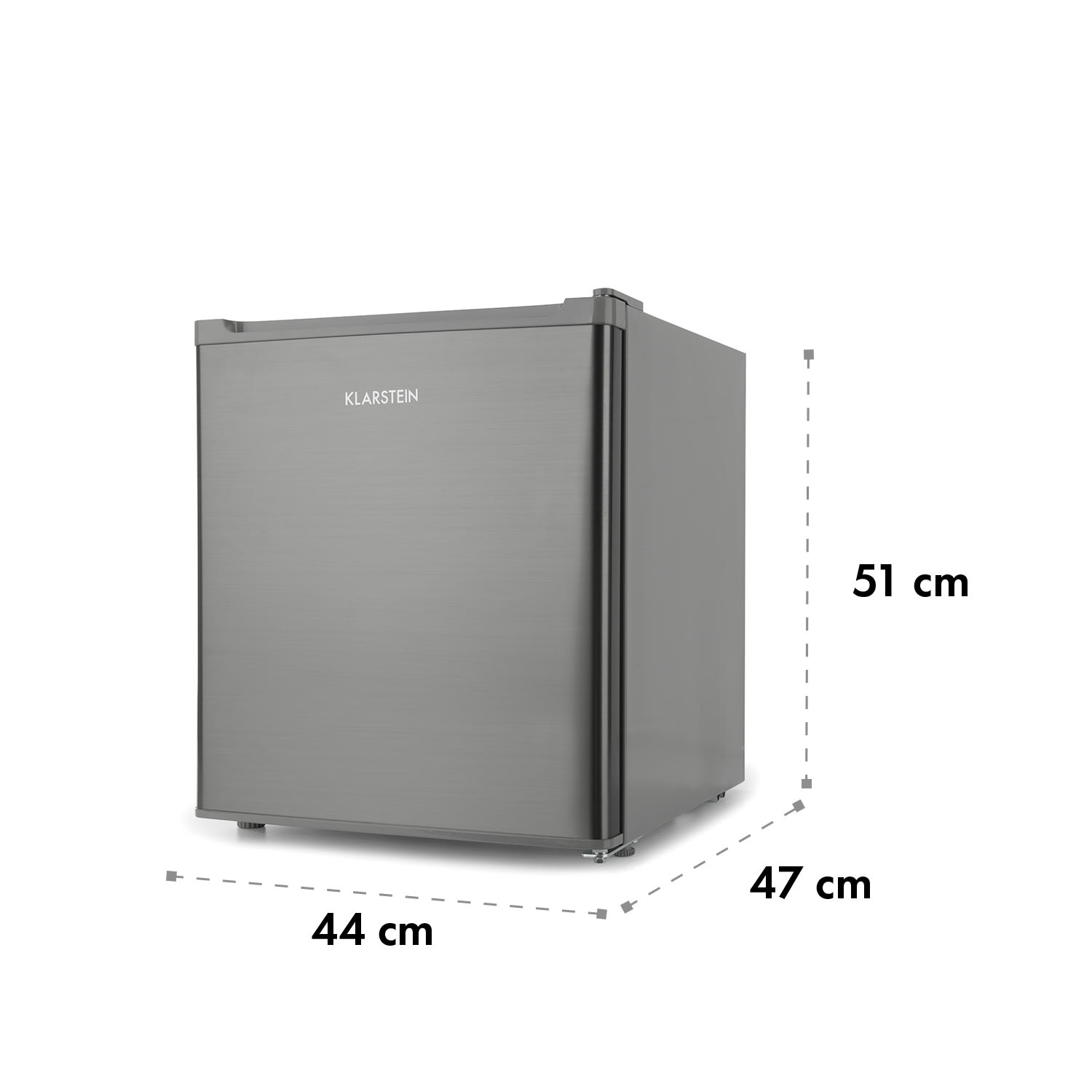 Snoopy Eco, mini lodówka z zamrażalnikiem, klasa energetyczna E, 41 l, 39 dB, szara 