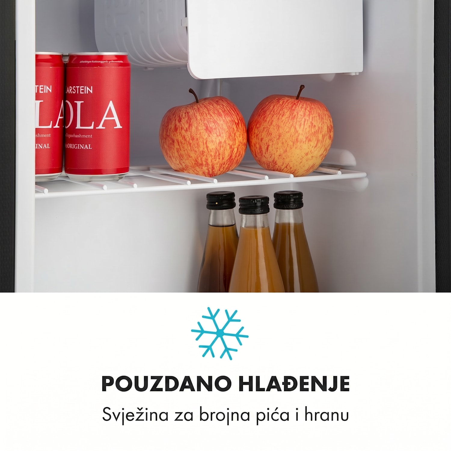 Snoopy Eco, mini hladnjak sa zamrzivačem, E, 41 litara, 39 dB, crni Crna