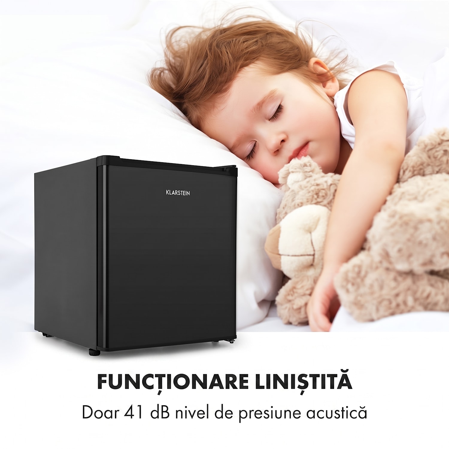 Snoopy Eco, mini frigider cu congelator, E, 41 litri, 39 dB, negru Negru