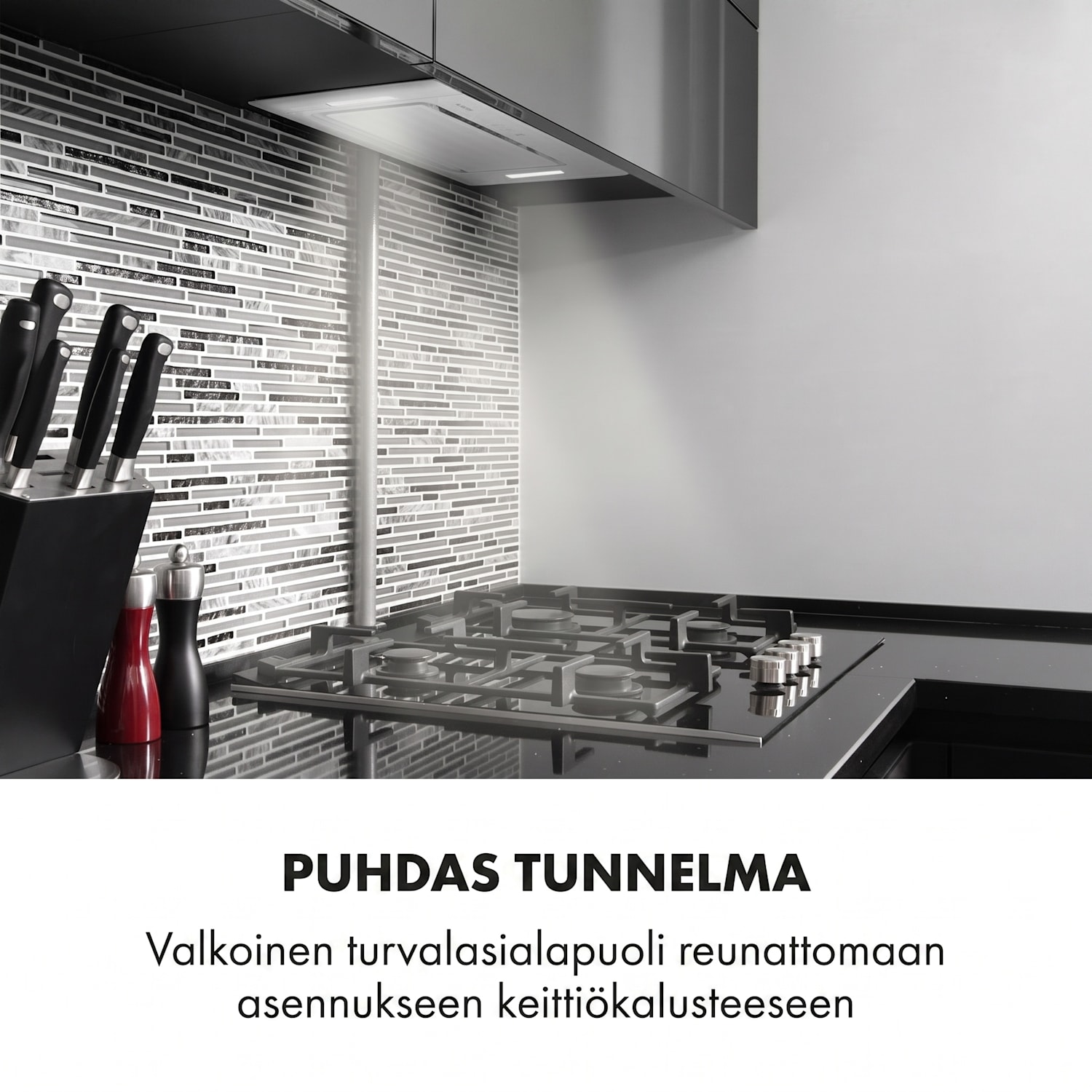Hektor liesituuletin integroitava 52 cm poistoilma: 467 m³/h LED kosketus lasi 52 cm | 467 m³/h | Valkoinen