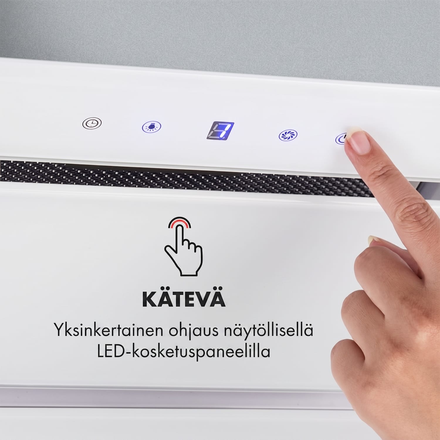 Hektor liesituuletin integroitava 52 cm poistoilma: 467 m³/h LED kosketus lasi 52 cm | 467 m³/h | Valkoinen