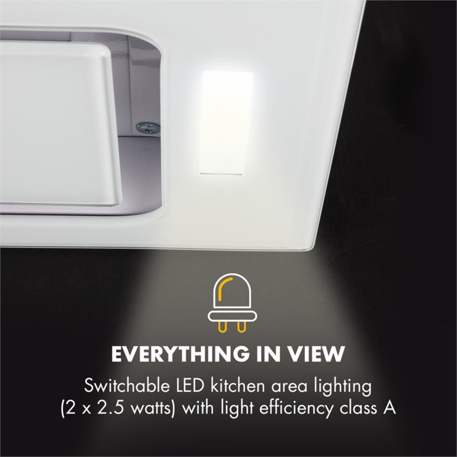 Hektor, okap kuchenny, okap, 52 cm, 530 m³/h, LED, panel dotykowy, timer, szkło 52 cm | akcesoria bez aktywnego filtra węglowego | Biały