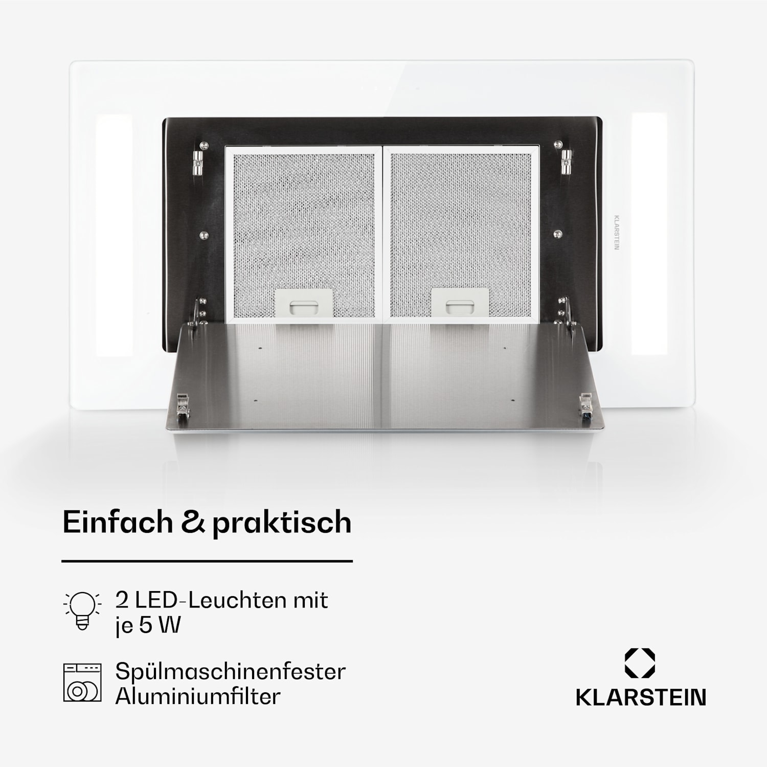 Remy - Cappa a soffitto, 90 cm, 619 m³/h, 230 W, 3 livelli, telecomando Senza filtro di ricambio | Bianco