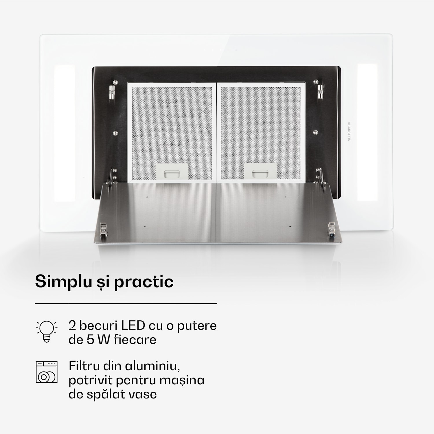 Remy, hotă de tavan, 90 cm, 620 m³/h, 230 W, 3 trepte, control de la distanță, alb no_replacement_filter | Alb