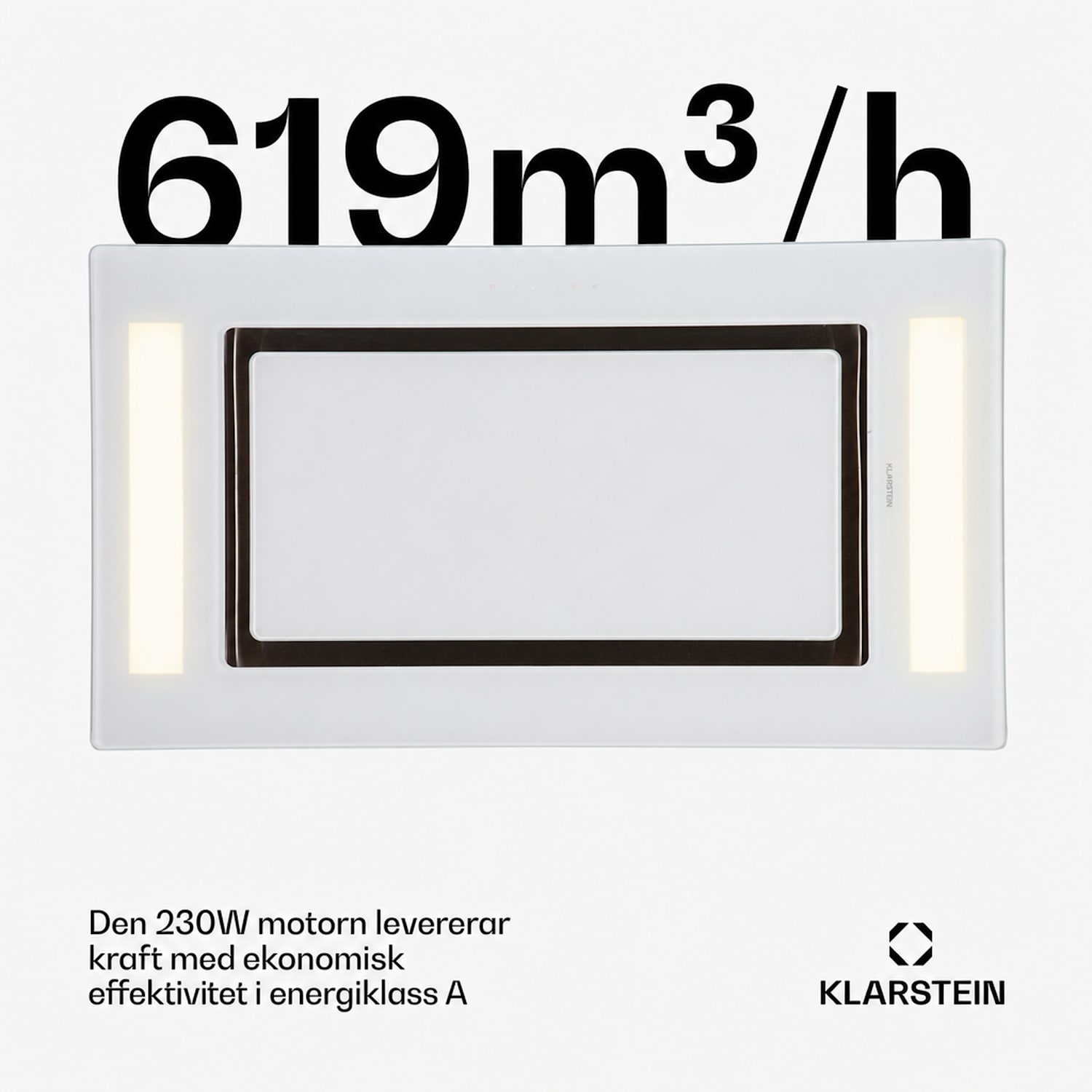 Remy Takfläkt 90 cm 619 m³/h 230W 3 nivåer fjärrkontroll 