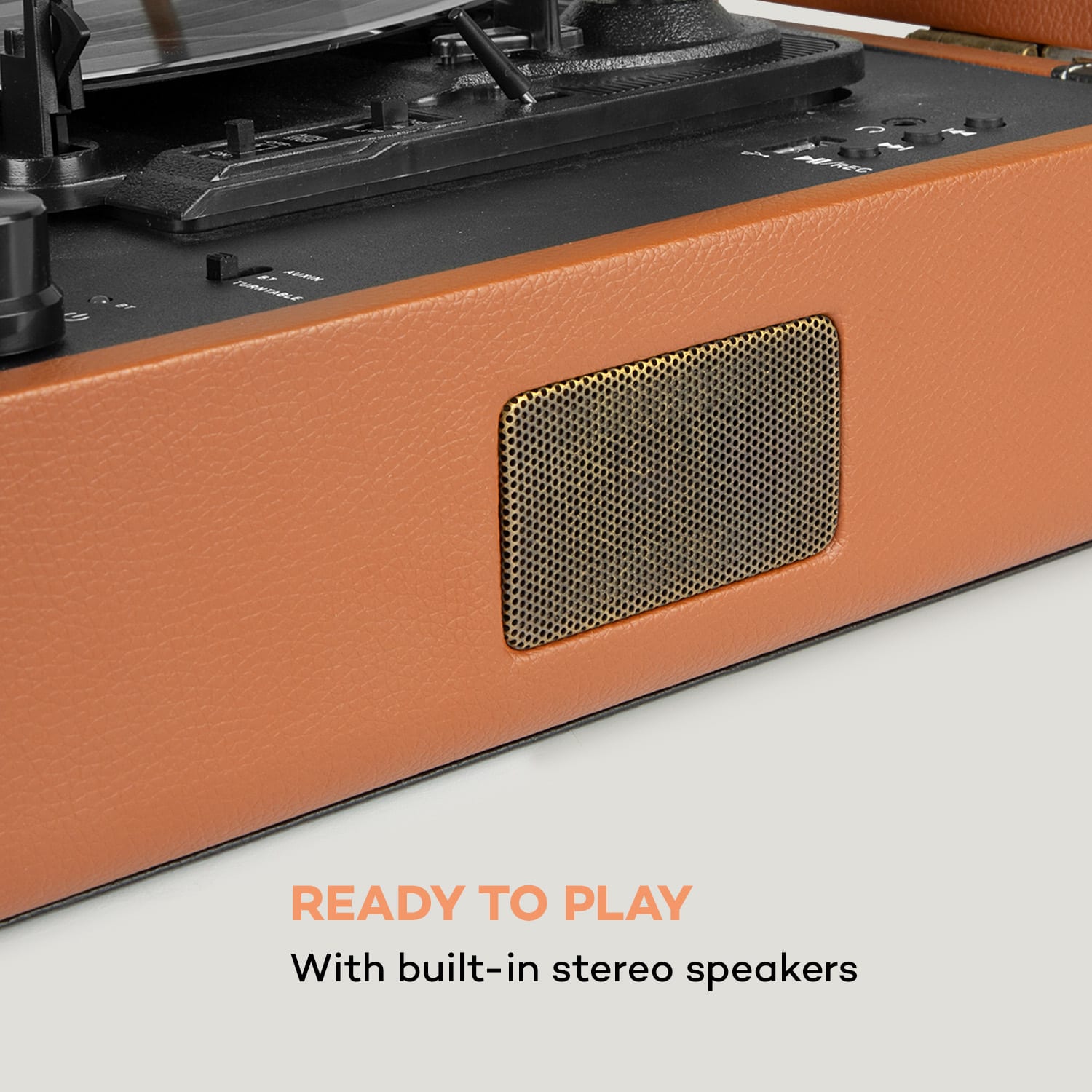 Jerry Lee BT Turntable BT USB Recording & Playback Brown 