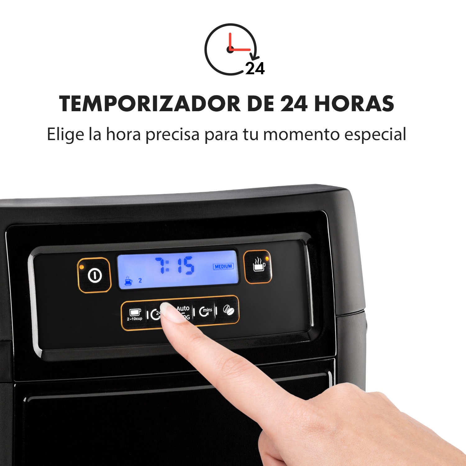 Aromatica II Cafetera Molinillo de café integrado 1,25 L Negro Jarra de cristal | Negro