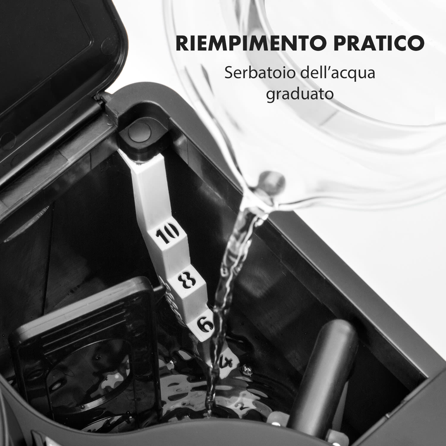 Aromatica II Macchina Del Caffè, Macinino, 1,25 l, nero Caraffa in vetro | Nero