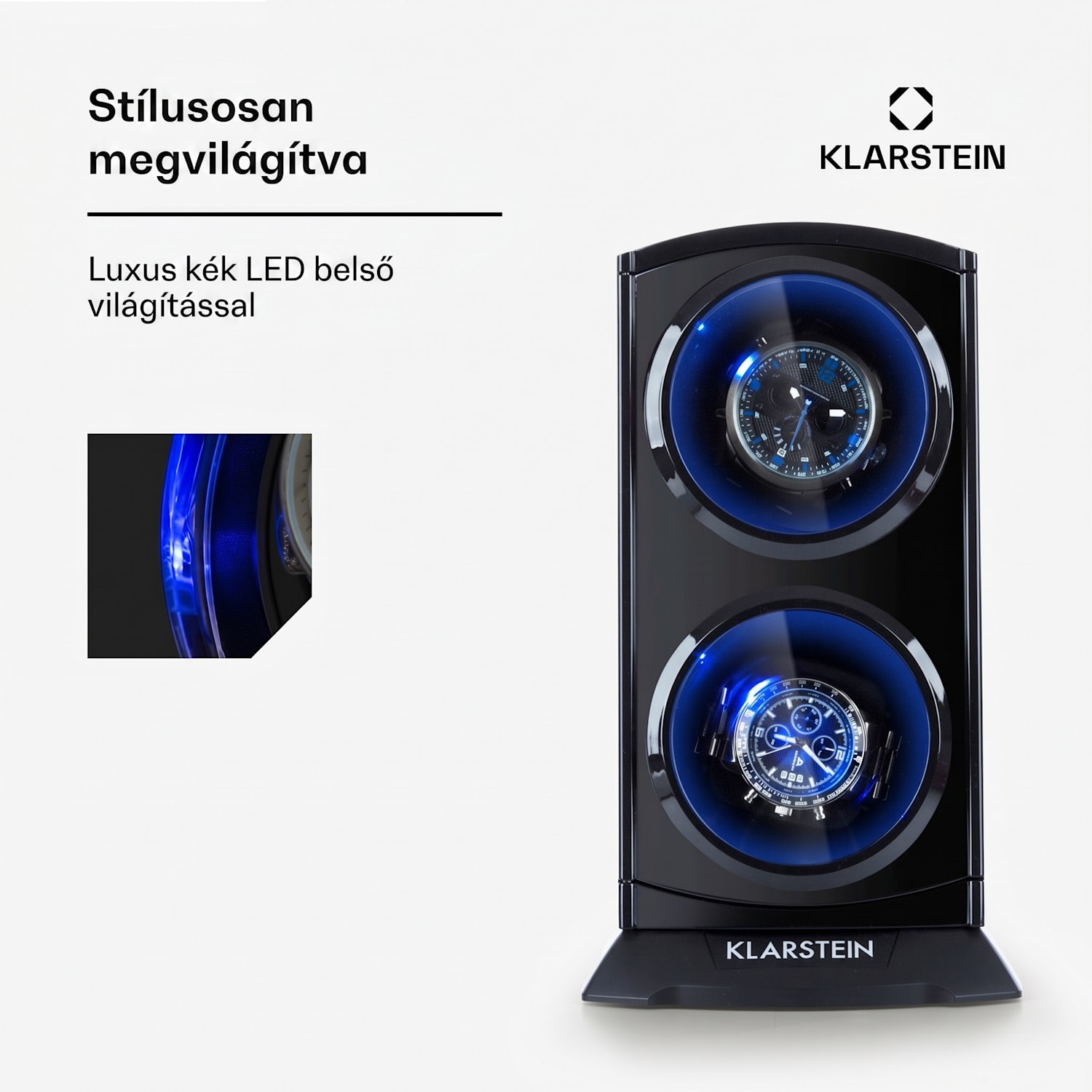 St. Gallen Premium, forgó óraállvány, 2 karórához, 4 sebességfokozat, fekete Fekete