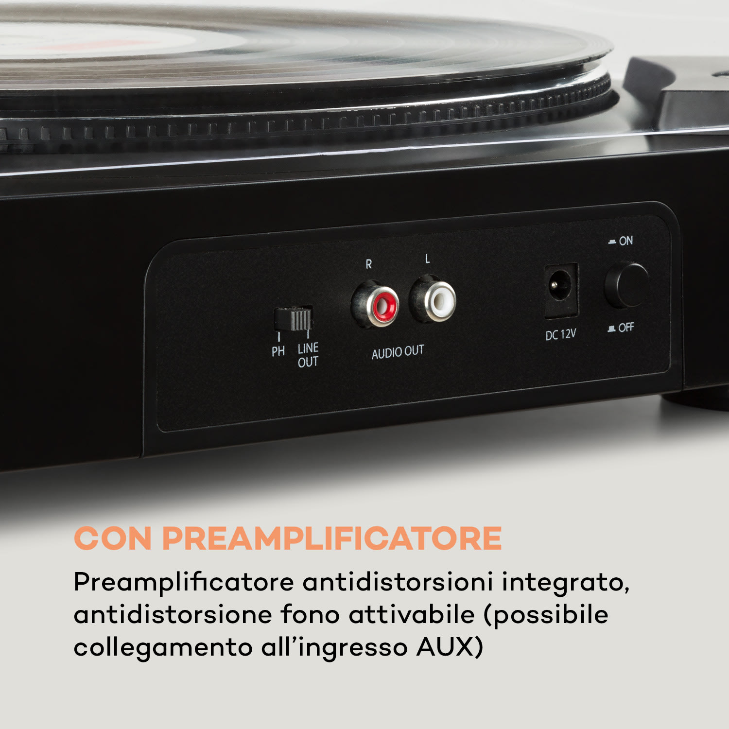 Fullmatic completamente automatico giradischi USB preamplificatore USB nero 