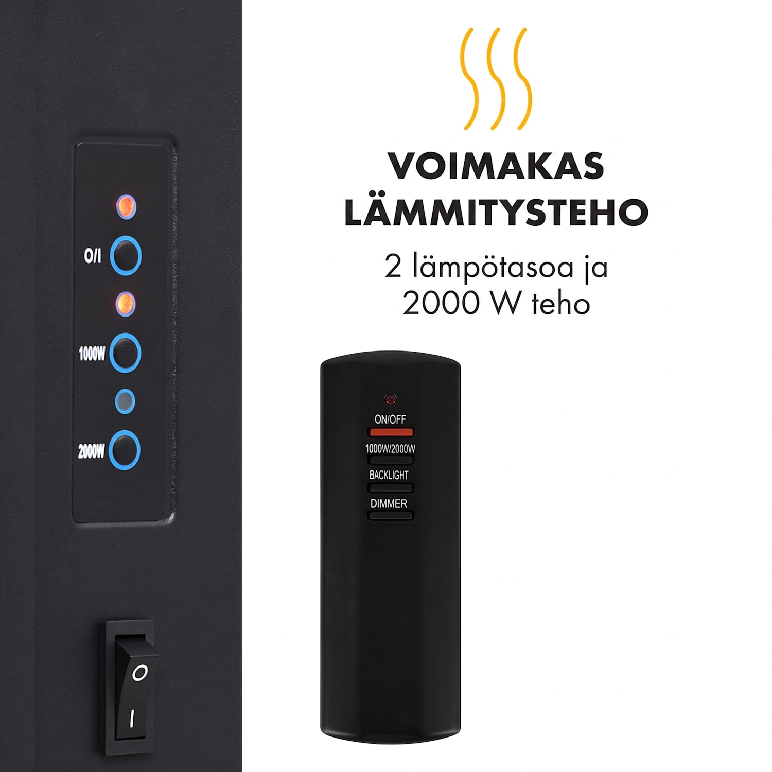 Lausanne Vertical sähköinen takka 1000 tai 2000W tulen illuusio 2000 W | Pystysuora | Valkoinen