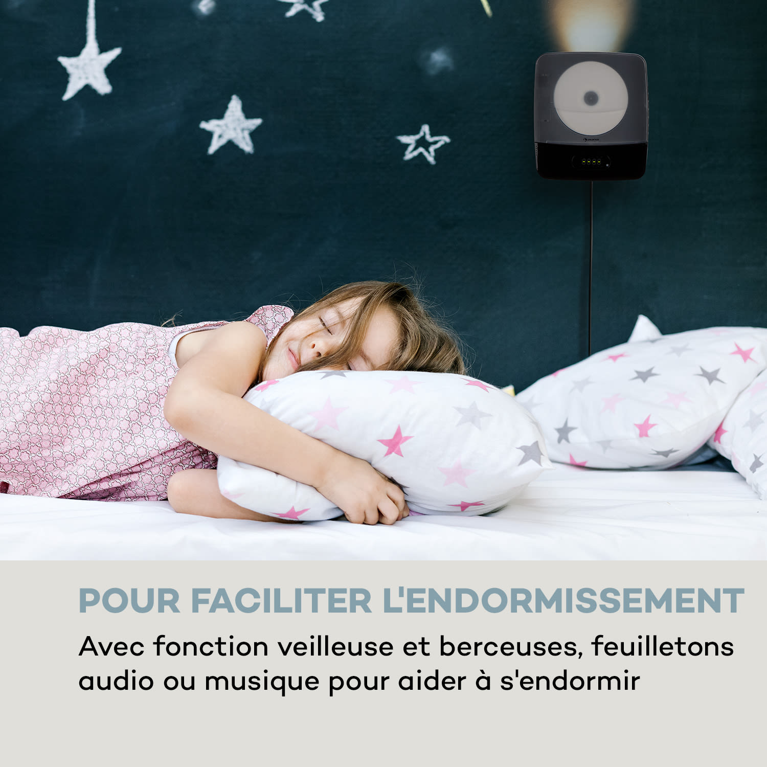 Vertiplay Lecteur CD vertical Bluetooth Radio FM USB MP3 AUX - noir