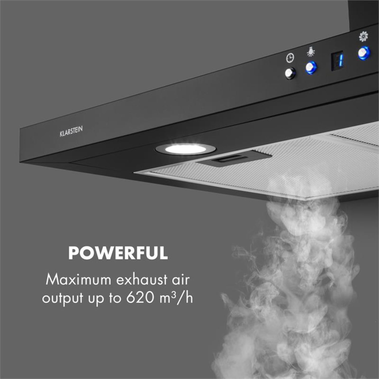 Limelight, hotă de aburi, 90 cm, 620 m³/h, negru 90 cm | Negru