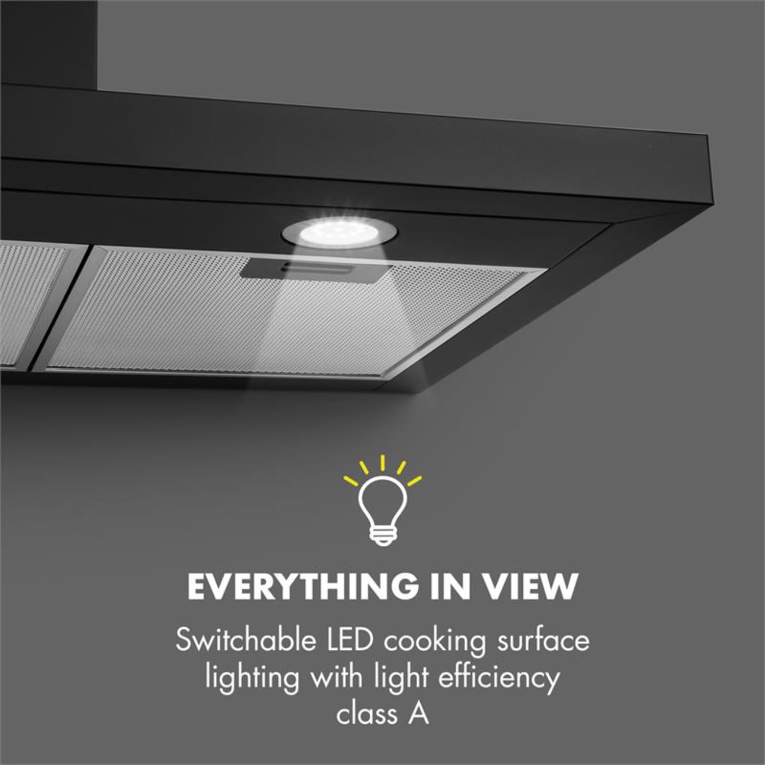 Limelight, hotă de aburi, 90 cm, 620 m³/h, negru 90 cm | Negru