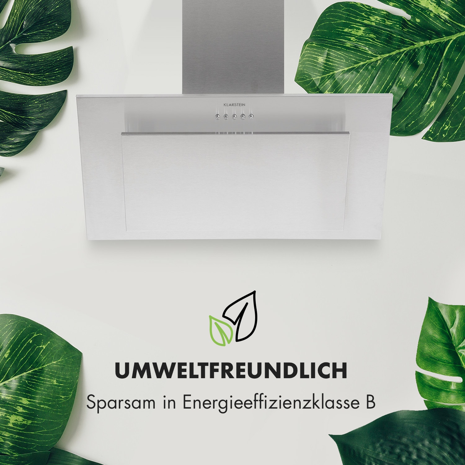 Athena Dunstabzugshaube 60cm Abluft: 350 m³/h LED Edelstahl 