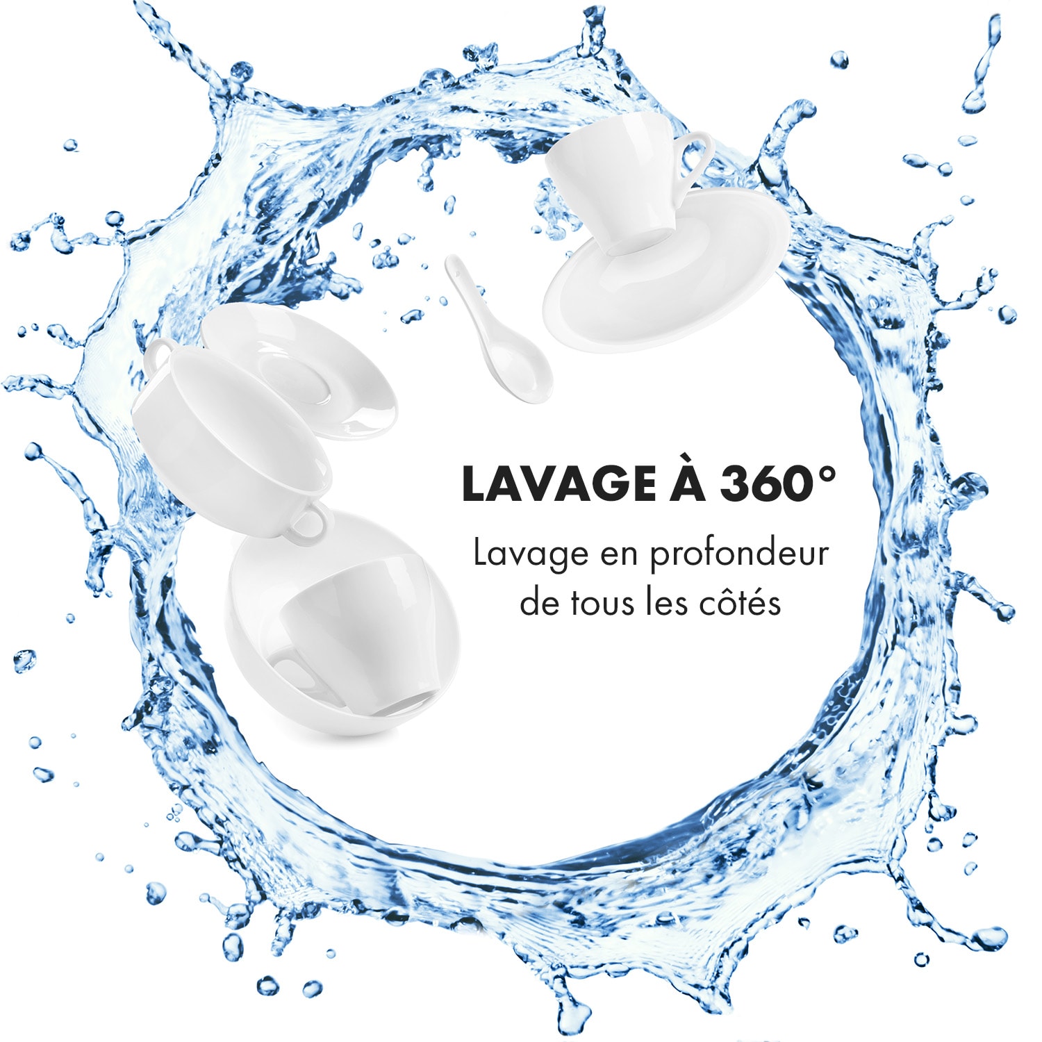 Amazonia 8 Neo tafelmodel vaatwasmachine 8 programma's led-display Zwart