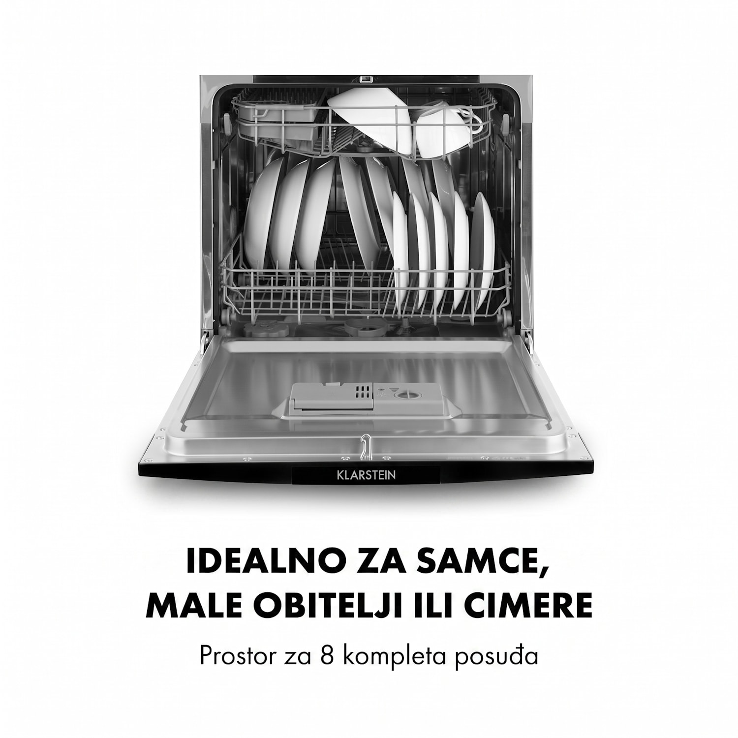 Amazonia 8 Neo, stolna perilica posuđa, 8 programa, LED zaslon, crna Crna