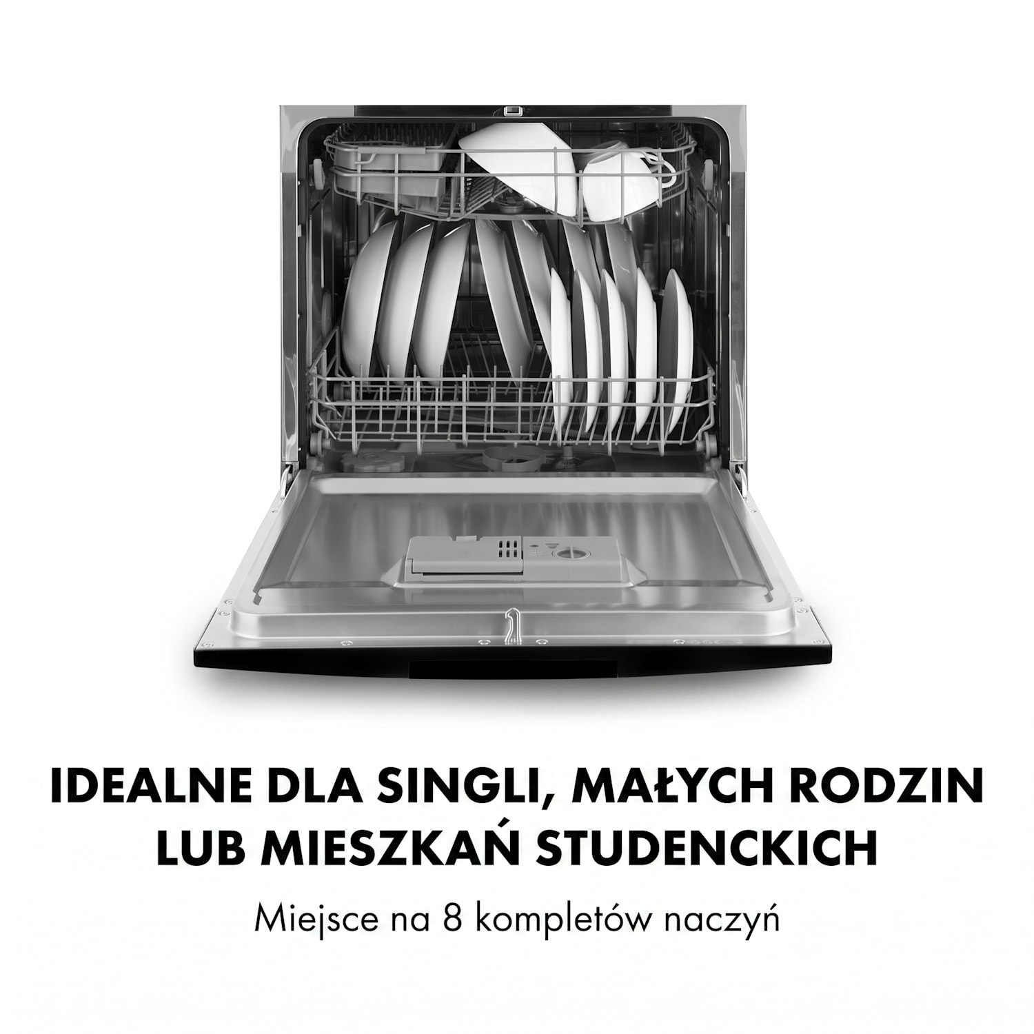 Amazonia 8 Neo, zmywarka do naczyń stołowa, 8 programów, wyświetlacz LED Czarny