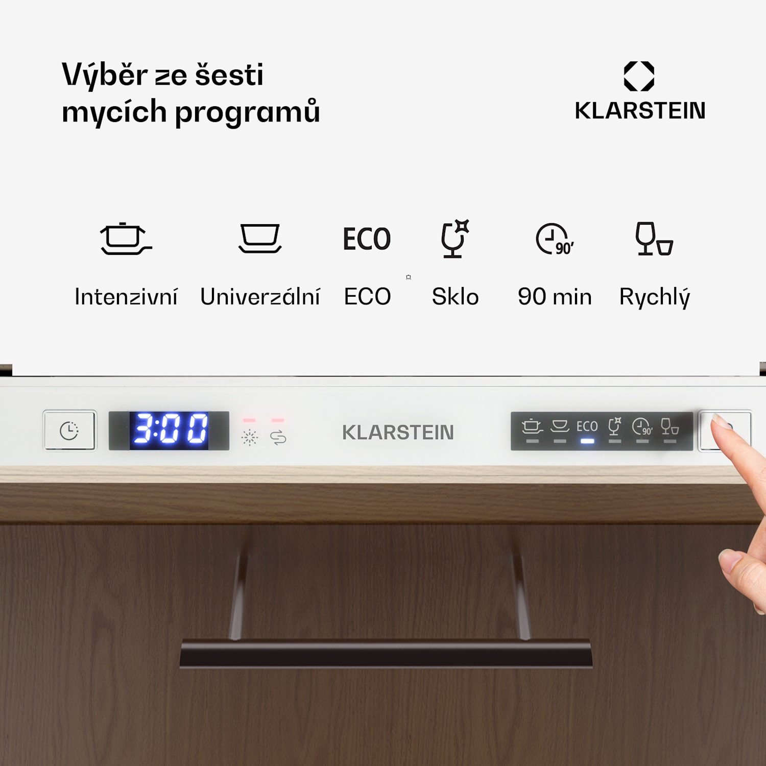 Amazonia 6 Secret, myčka nádobí, vestavná, 6 programů, bílá 