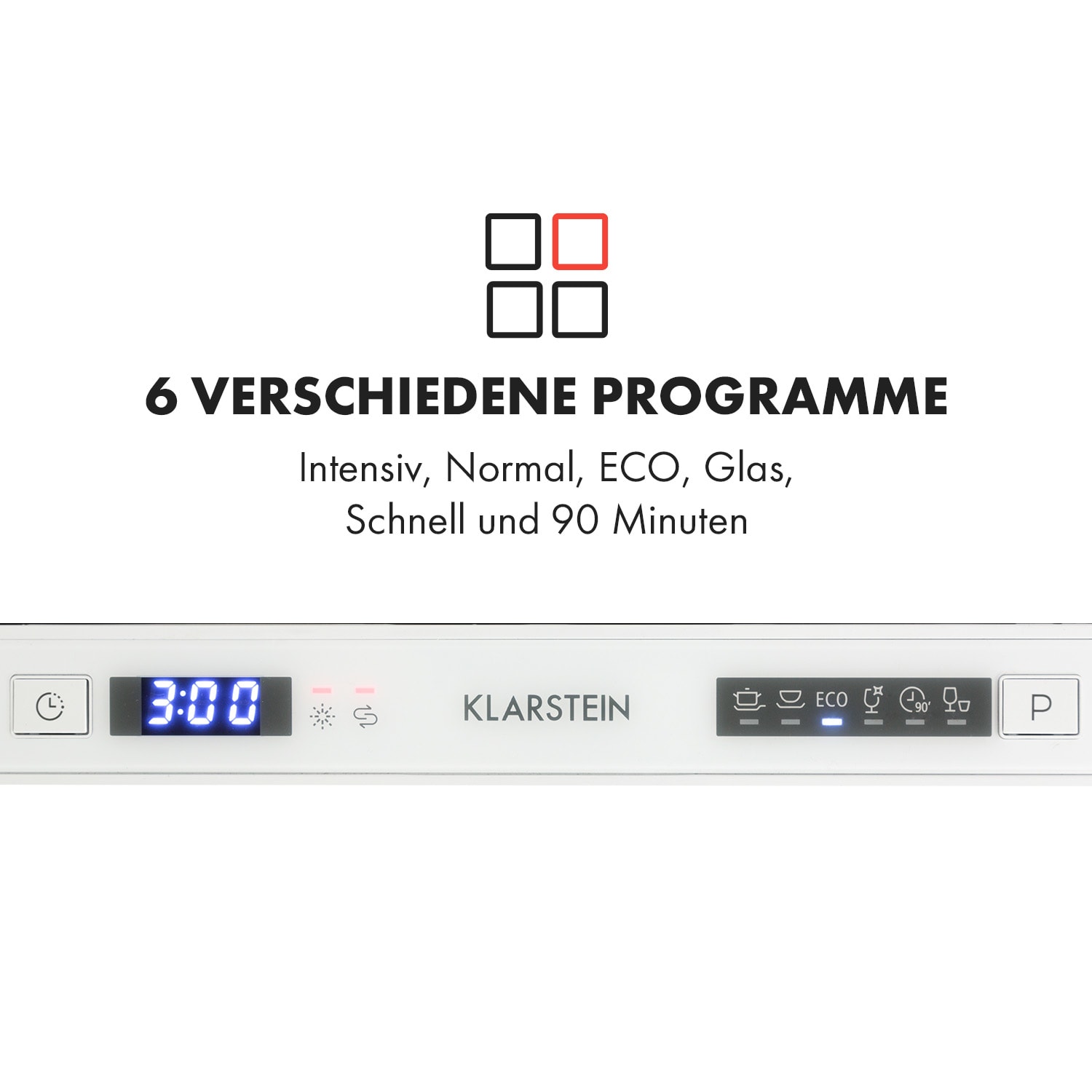 Amazonia 6 Secret Einbau-Geschirrspüler 6 Programme 