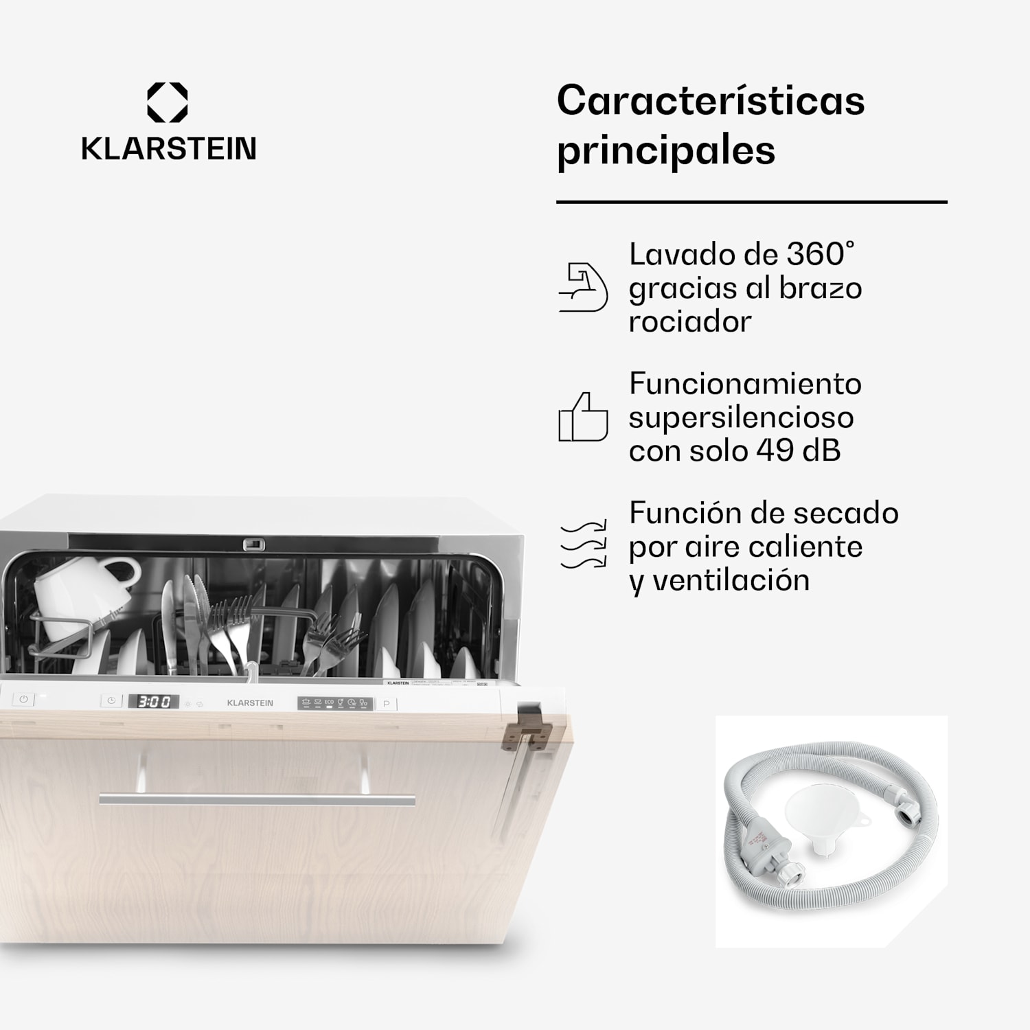 Amazonia 6 Secret Lavavajillas empotrable 6 programas Blanco 