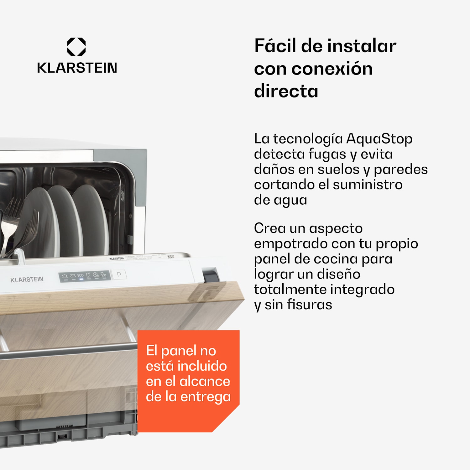 Amazonia 6 Secret Lavavajillas empotrable 6 programas Blanco 