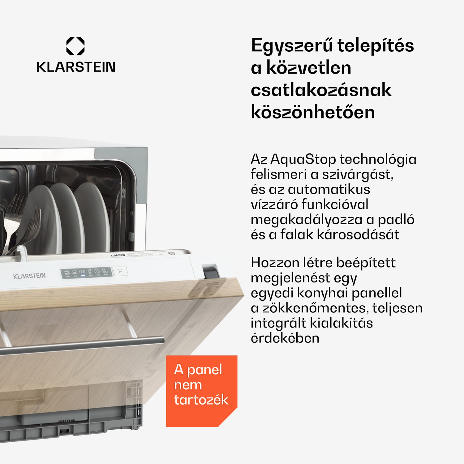 Amazonia 6 Secret, beépített mosogatógép, 6 program, fehér 