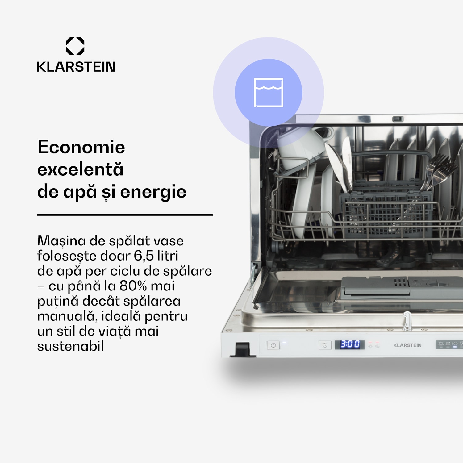 Amazonia 6 Secret, mașină de spălat vase, 6 programe, albă 