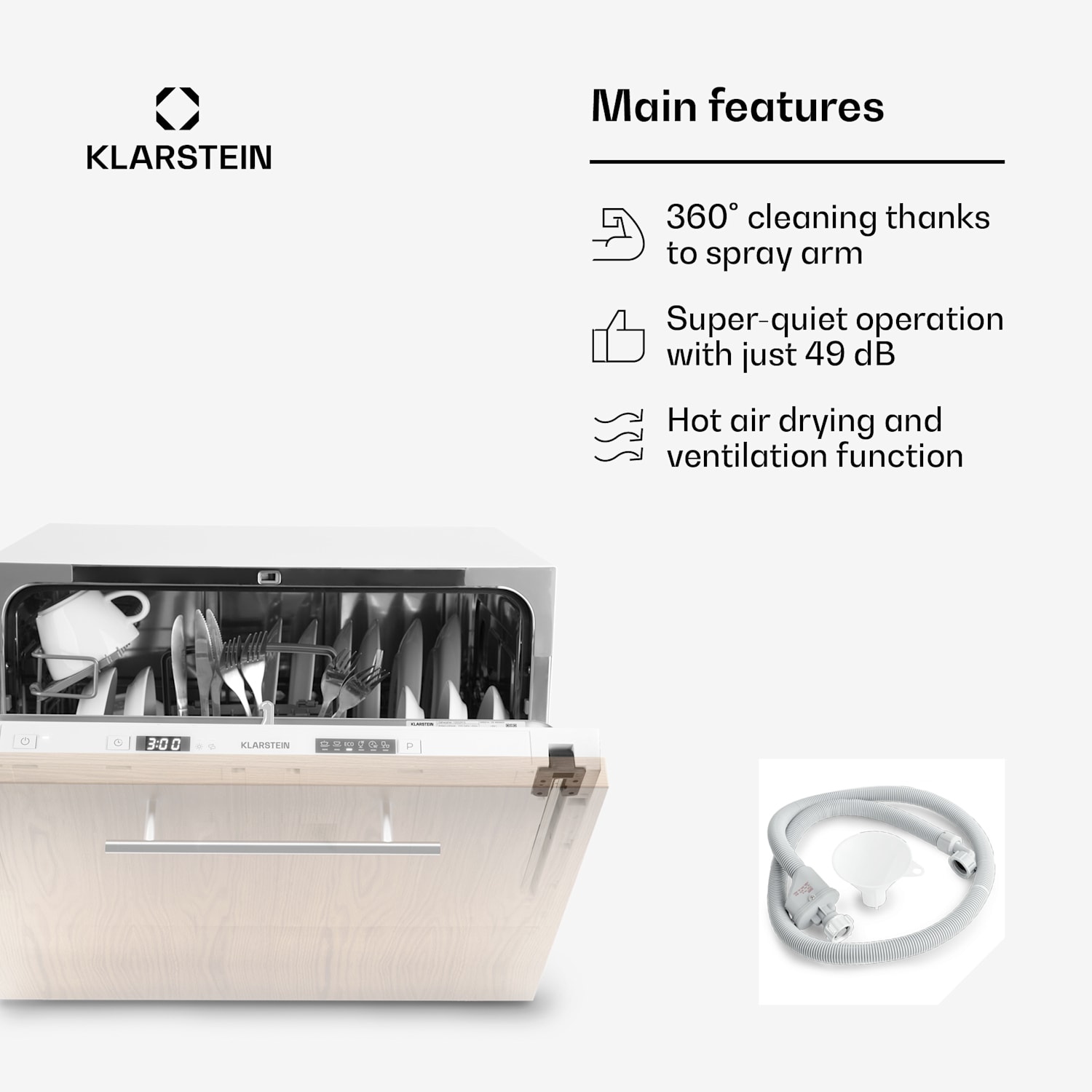 Máquina de lavar loiça Amazonia 6 Secret Para Encastrar 6 Programas Branca 