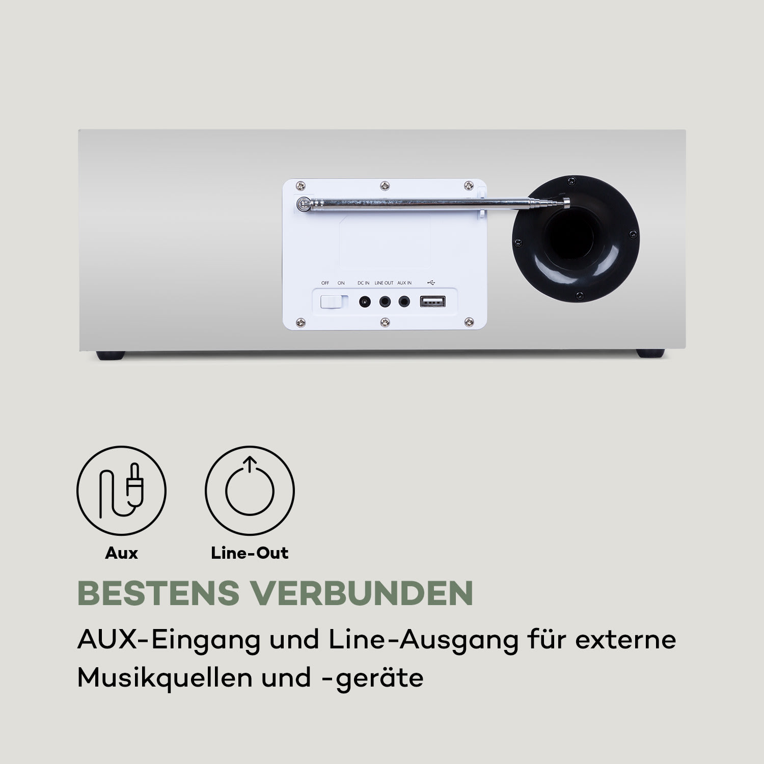 Silver Star Stereo Internet DAB+/UKW Radio, WiFi, BT, DAB+/UKW, weiß