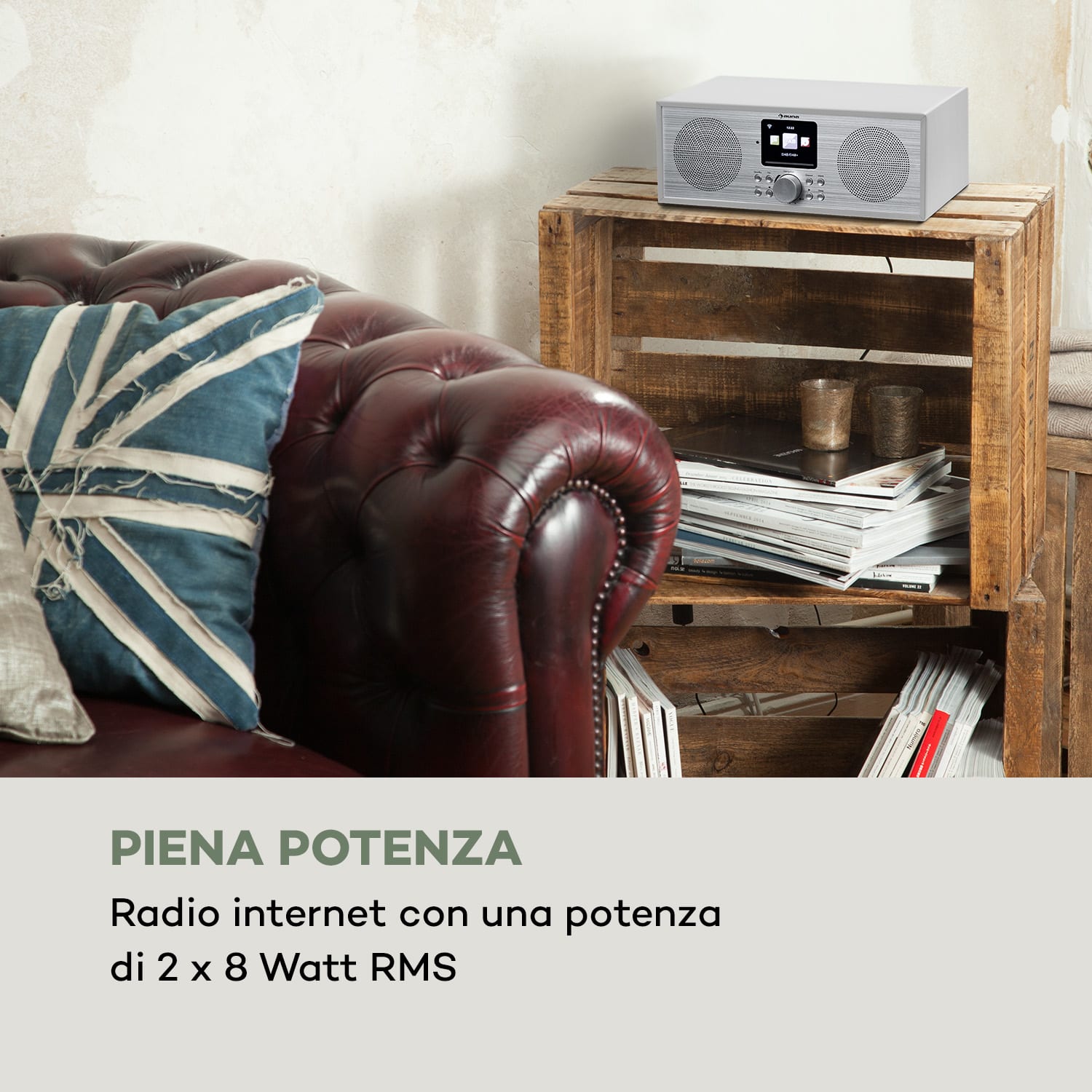 Silver Star Stereo Radio Web,DAB+/FM, WiFi, BT, DAB+/FM, bianco 