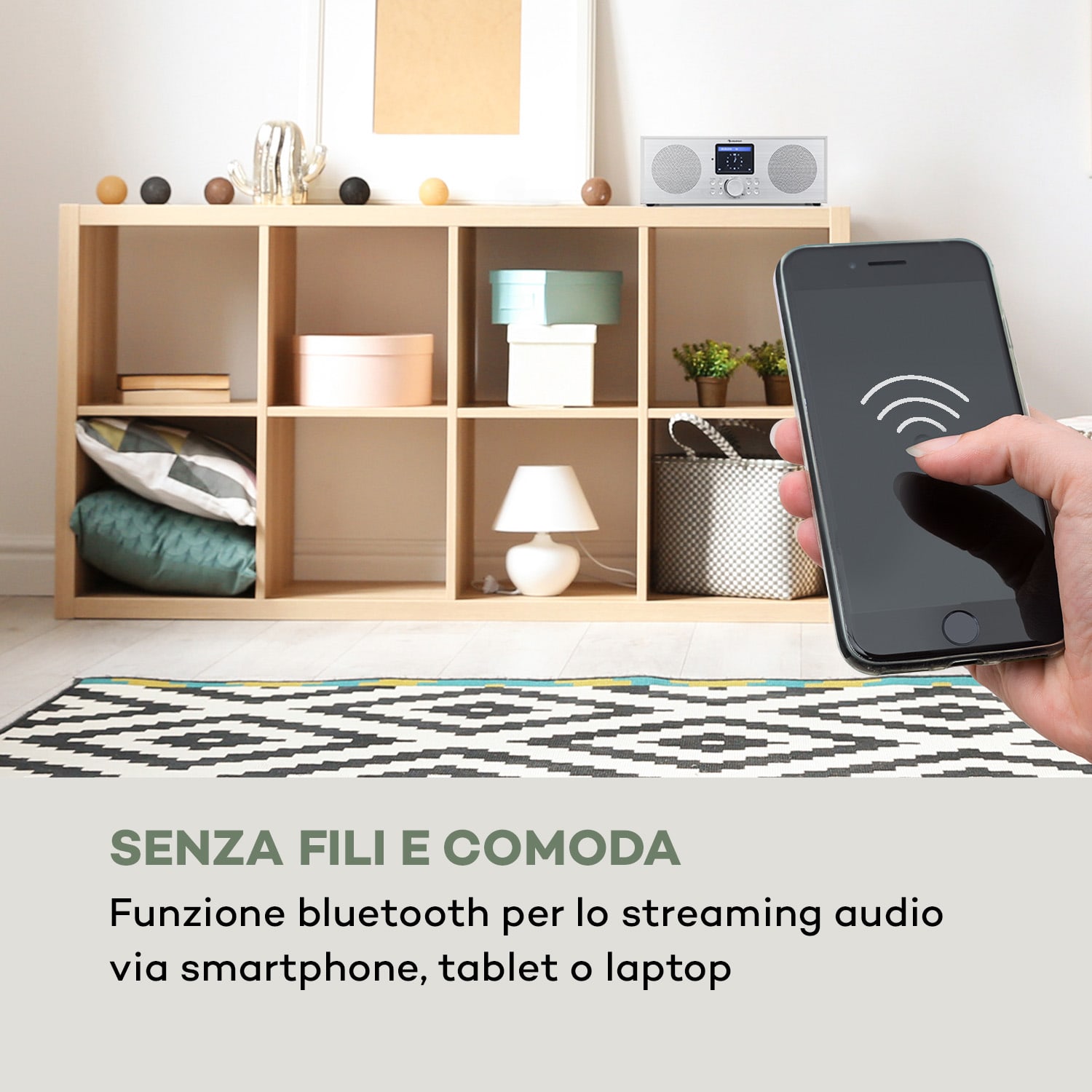 Silver Star Stereo Radio Web,DAB+/FM, WiFi, BT, DAB+/FM, bianco 