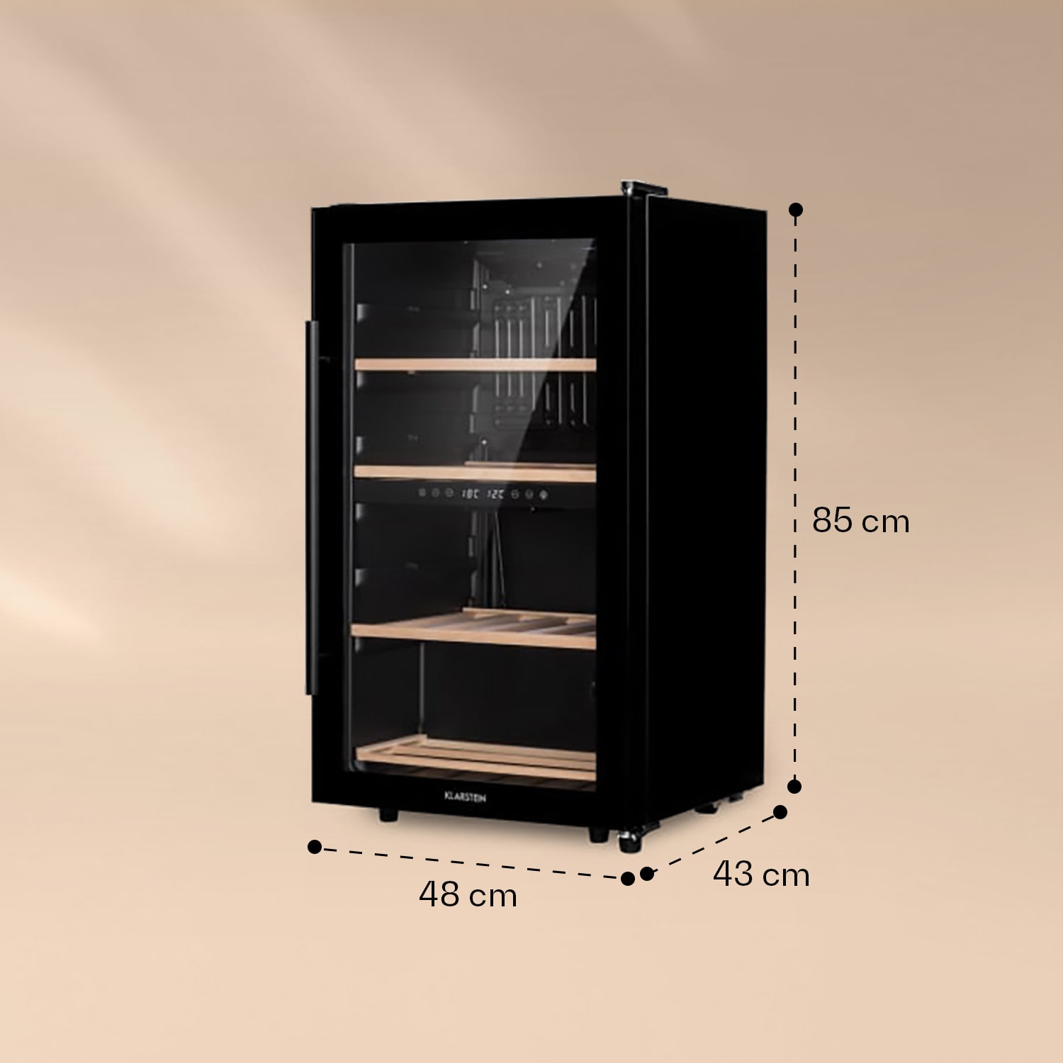 Refrigerador de vinhos Barossa 34 Duo 34 garrafas 80 litros 2 zonas painel de controlo tocuh 2 compartimentos de refrigeração | 34 garrafas