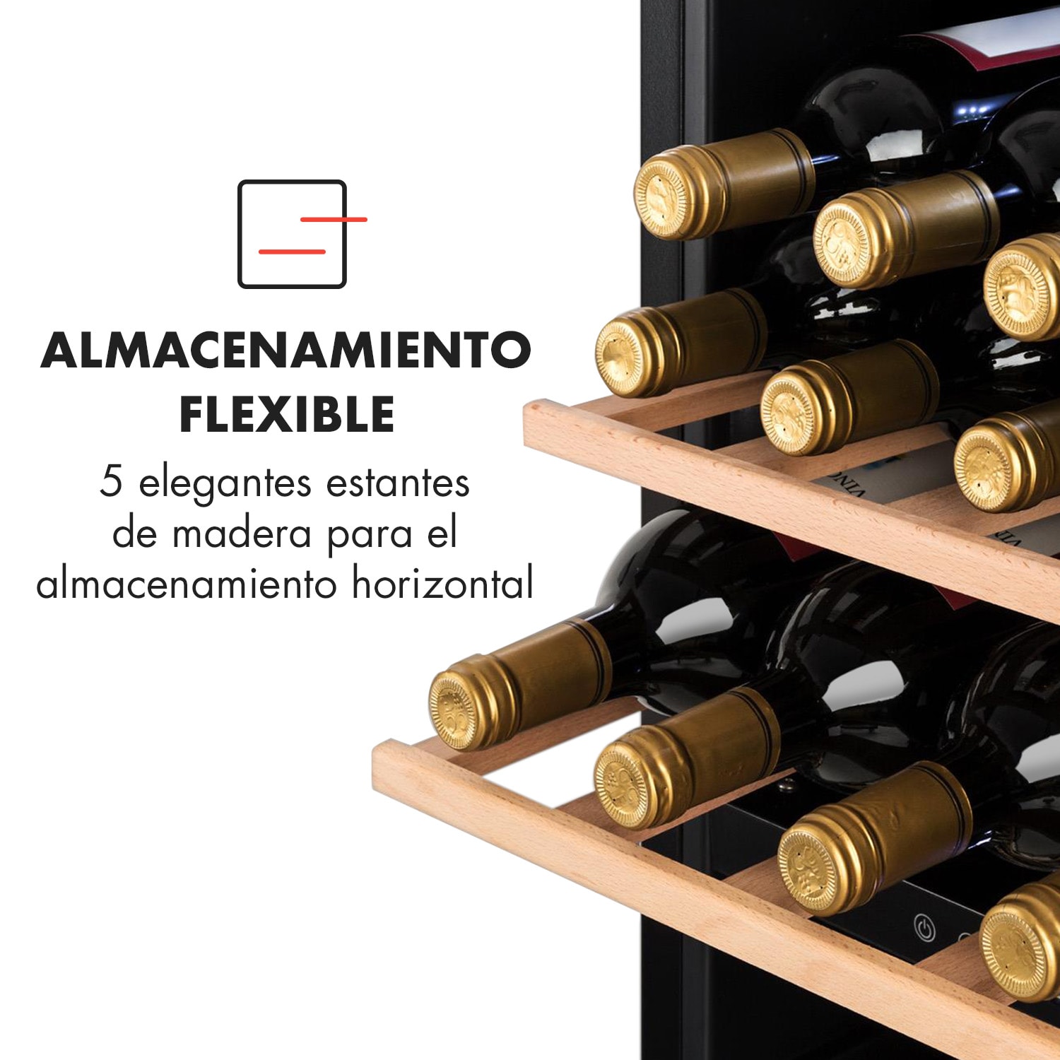 Barossa 102 Duo Vinoteca 102 botellas 226 litros 2 zonas Control táctil 2 zonas de refrigeración | 102 botellas