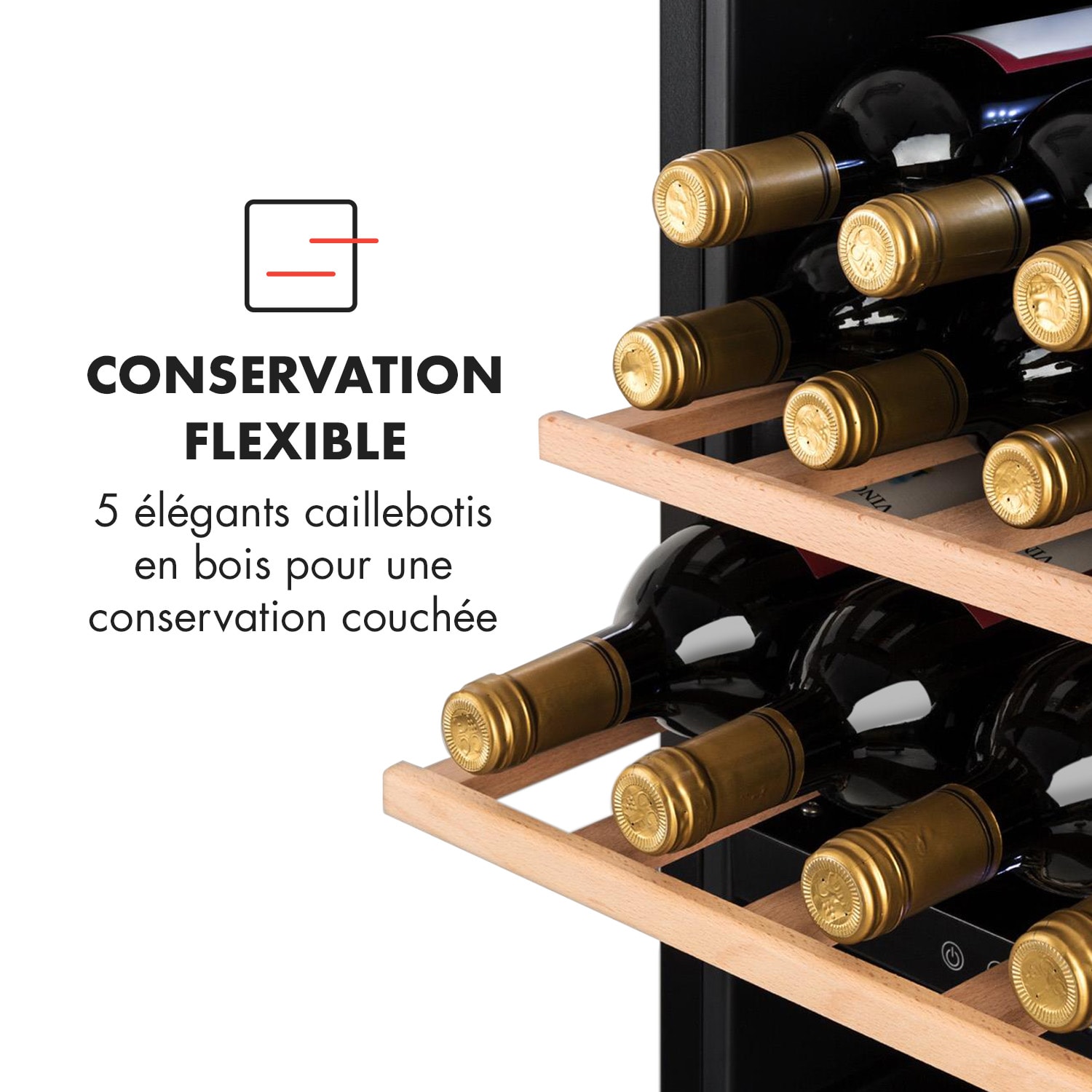 Barossa 102 Duo Cave à vin 102 bouteilles 226 litres 2 zones contrôle tactile 2 zones de conservation | 102 bouteilles