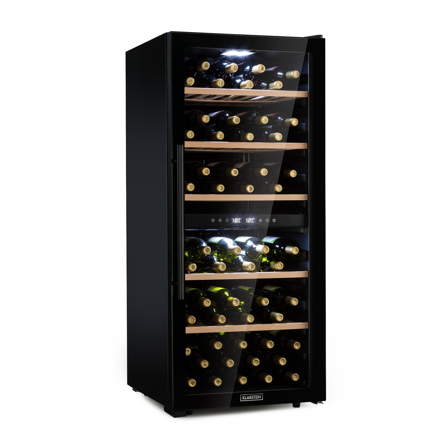 Refrigerador de vinhos Barossa 102 Duo 102 garrafas 226 litros 2 zonas painel de controlo touch 2 compartimentos de refrigeração | 102 garrafas