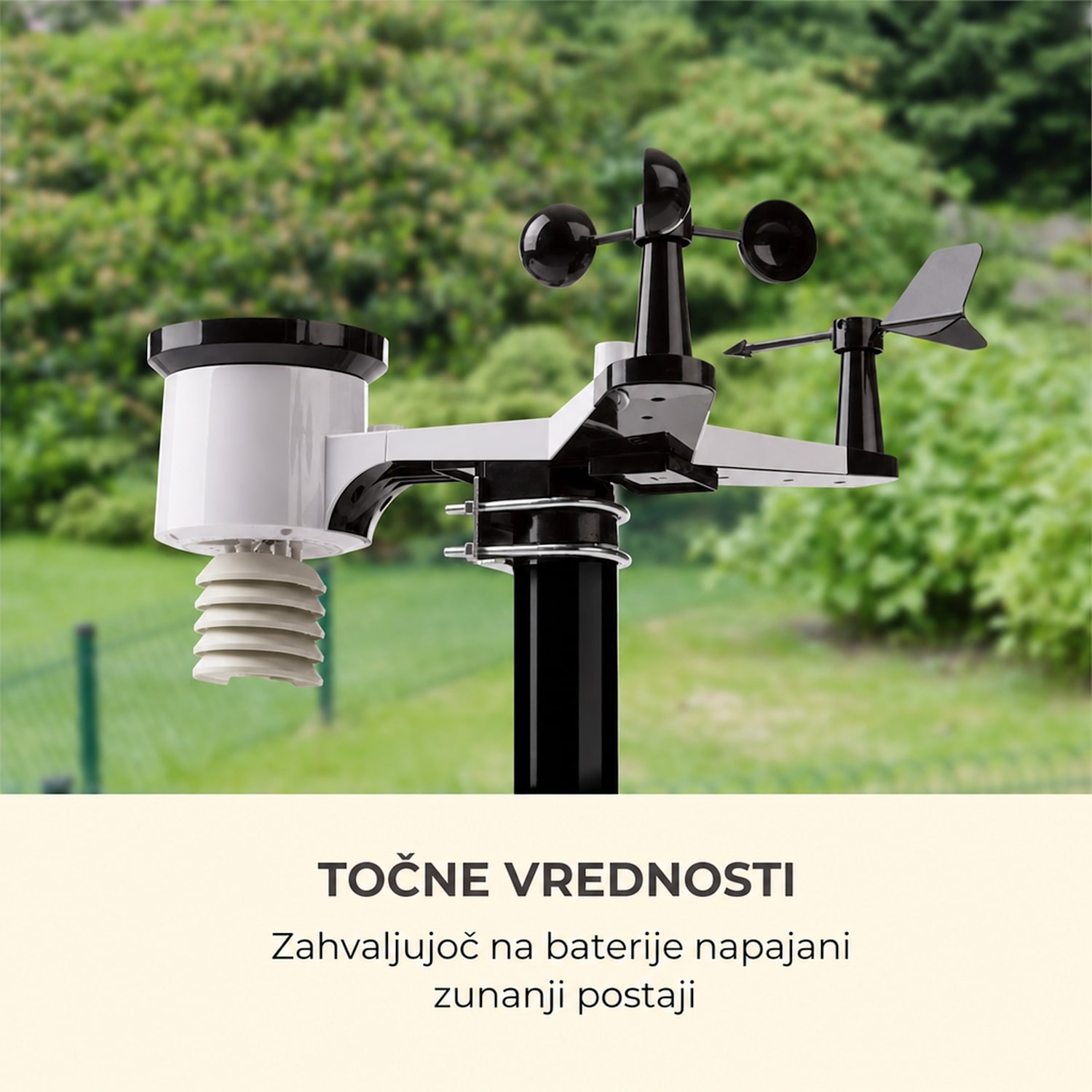 Halley, profesionalna meteorološka postaja, 6 v 1 meritev, notranji in zunanji senzor, WiFi, aplikacija 