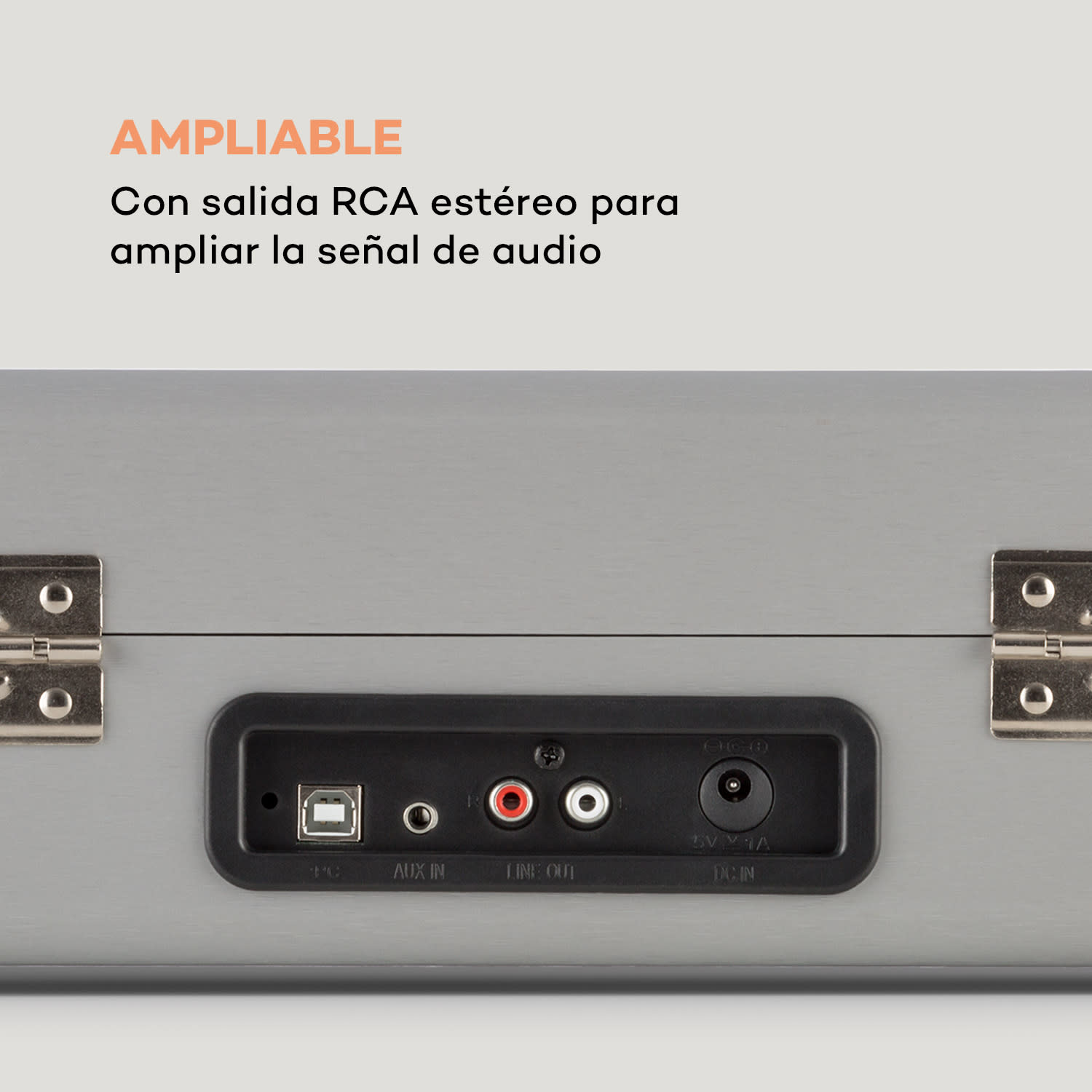 Peggy Sue Tocadiscos Altavoz estéreo Puerto USB Plateado Plata