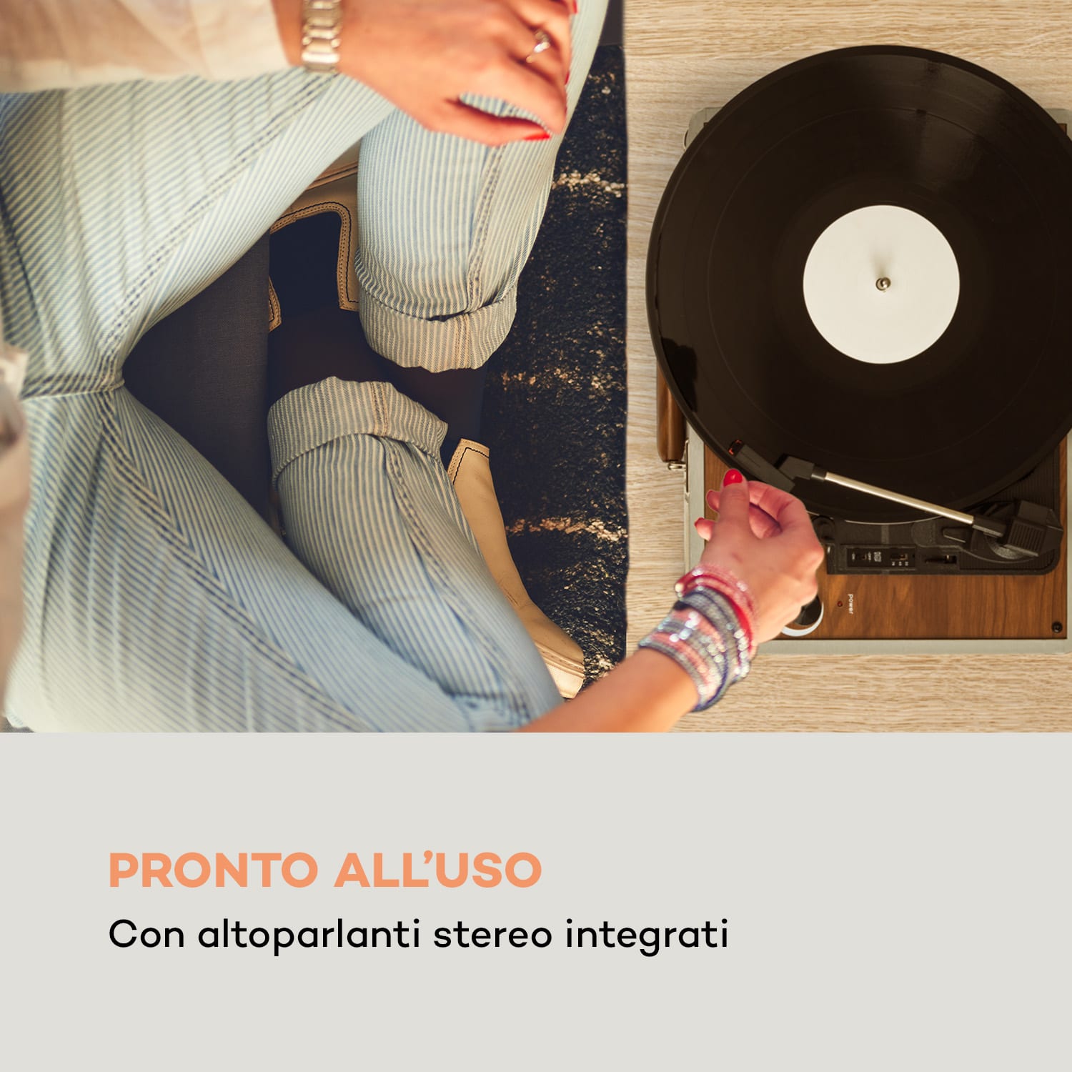 Peggy Sue Giradischi Casse Stereo Connessione USB argento Argento