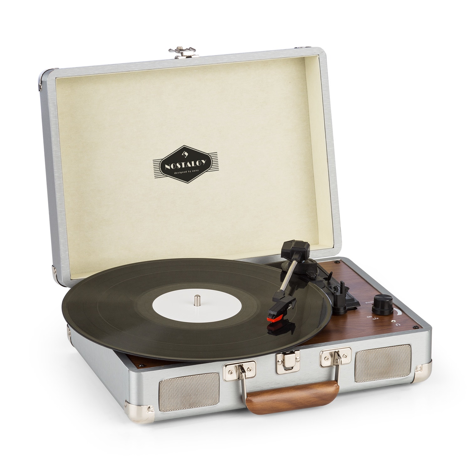 Peggy Sue Tocadiscos Altavoz estéreo Puerto USB Plateado Plata