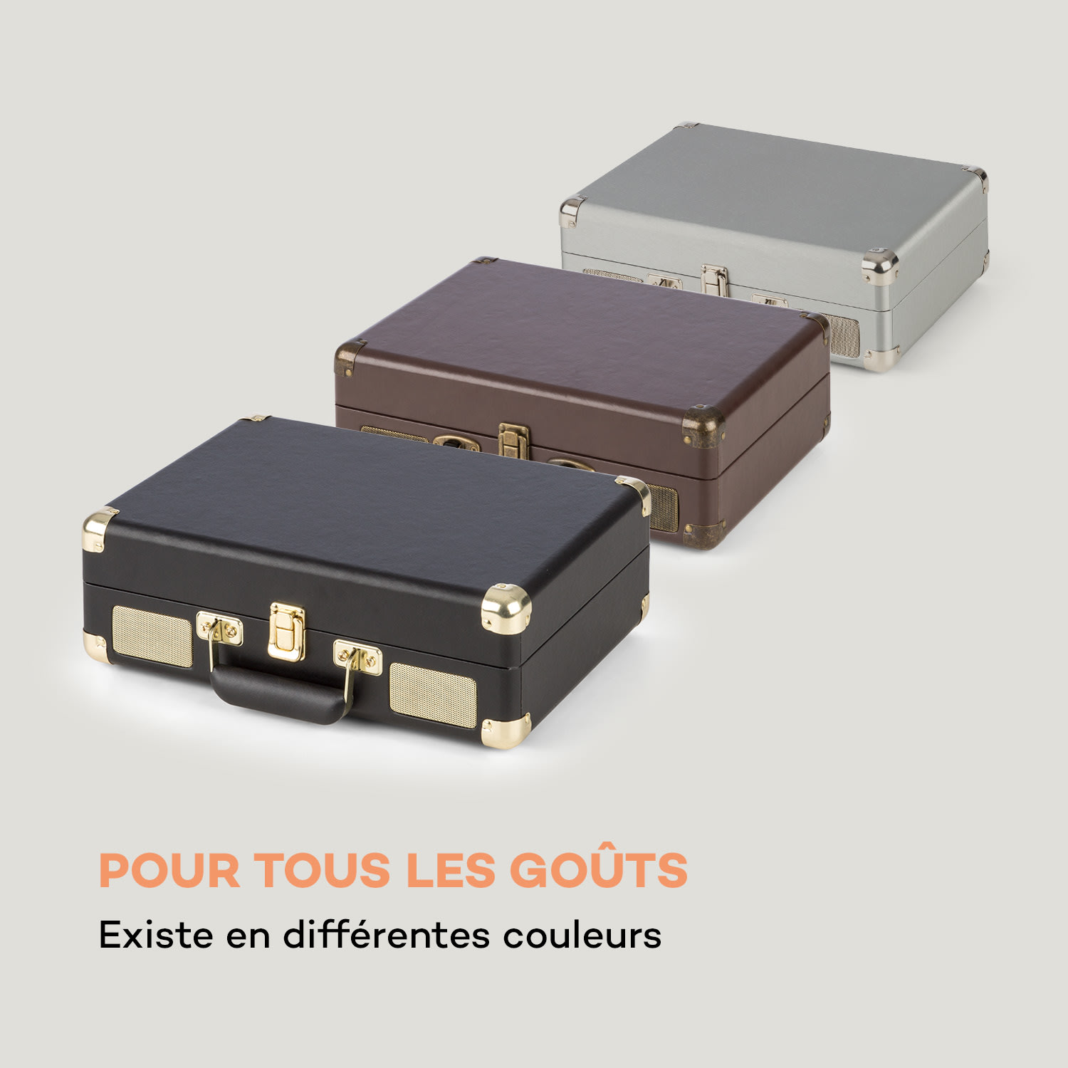 Peggy Sue platine vinyle enceintes stéréo port USB marron Brun