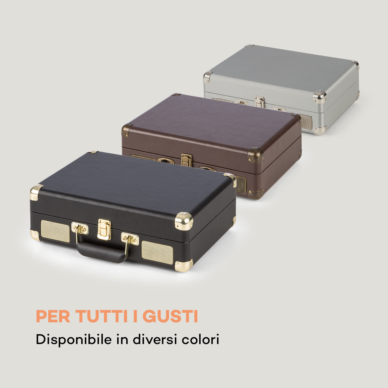 Peggy Sue Giradischi Casse Stereo Connessione USB marrone Marrone