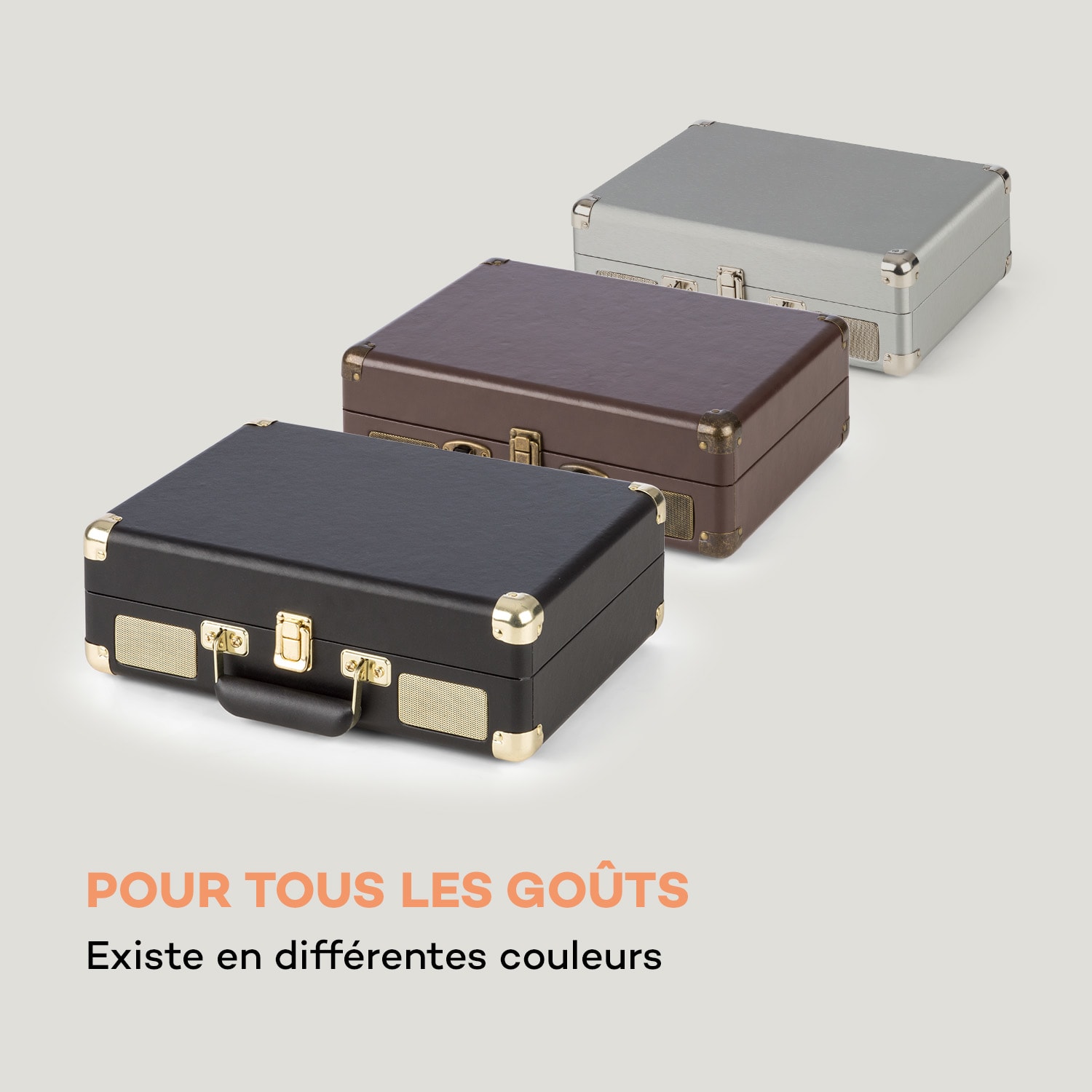 Peggy Sue Platine vinyle rétro enceintes stéréo port USB noir & or Noir / Or