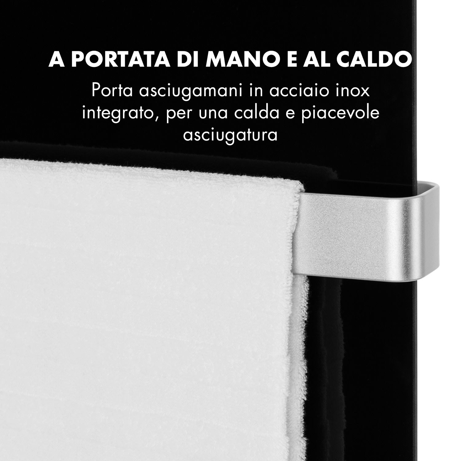 Klarstein Hot Spot Hot Spot Crystal IR pannello di riscaldamento 45x120cm 20m² 850W 5-40°C IP24 nero Nero