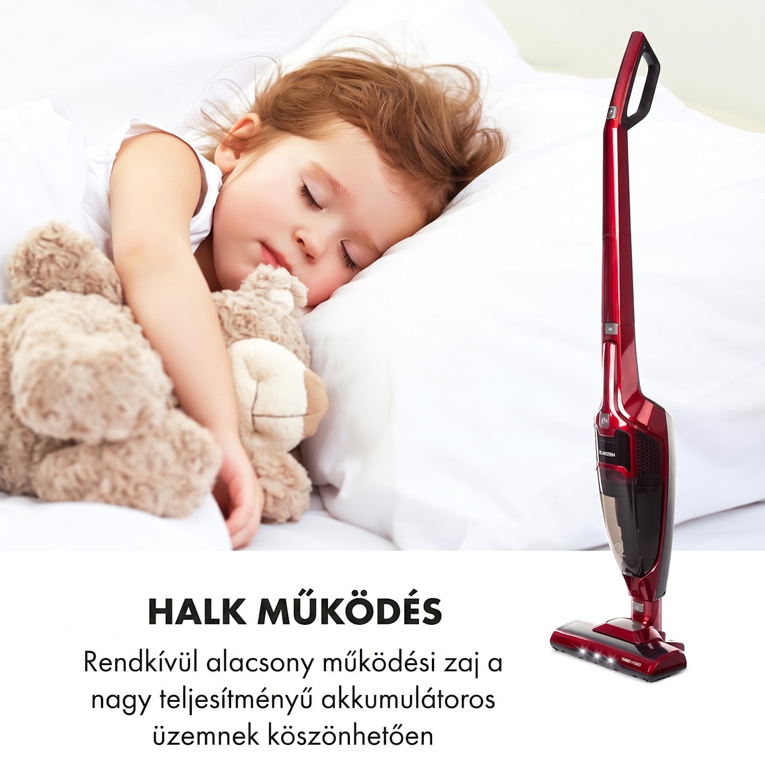TurboHybrid, porszívó, padló- és kézi porszívó, metál piros Piros
